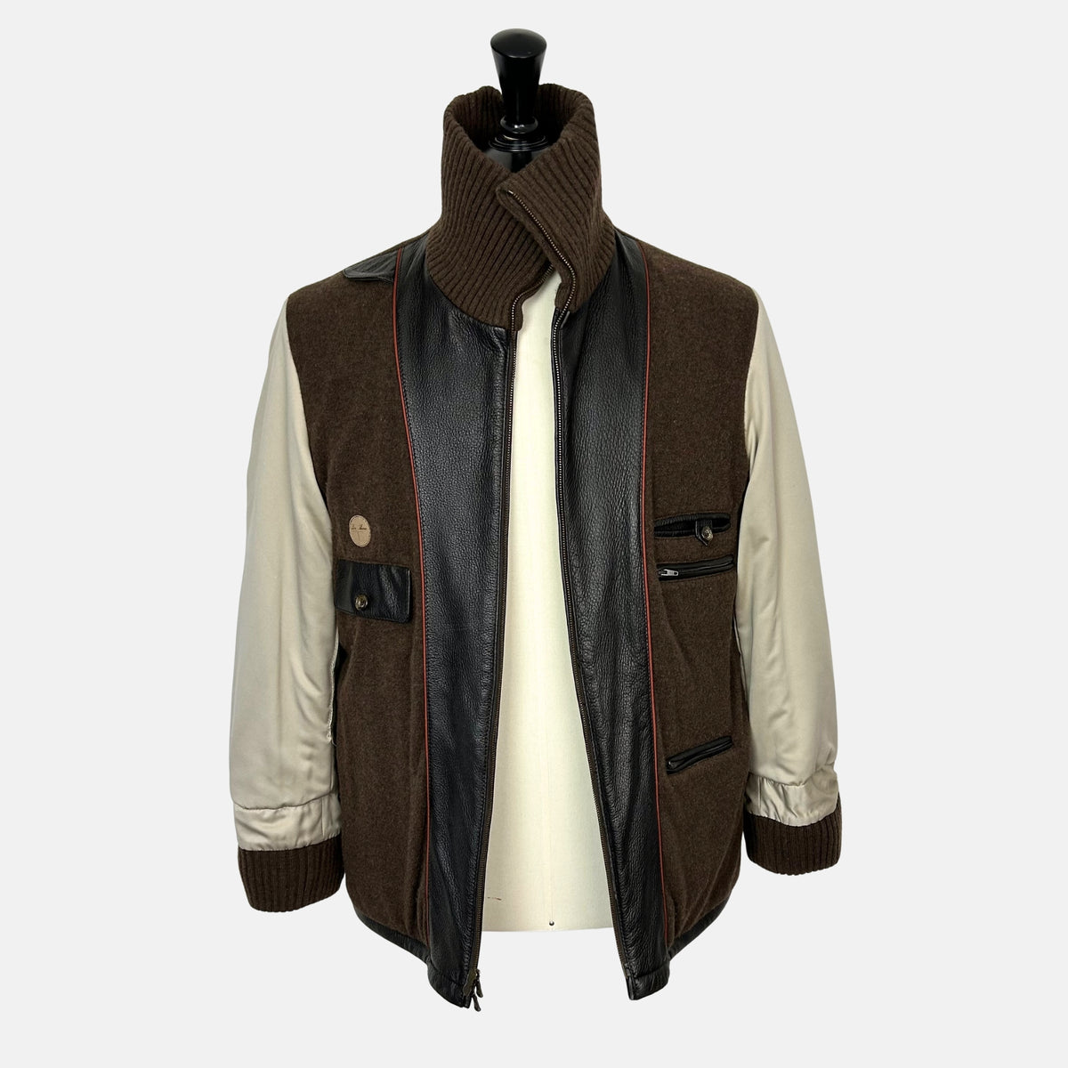 Dark Brown Jacket made of Reindeer Leather (L)