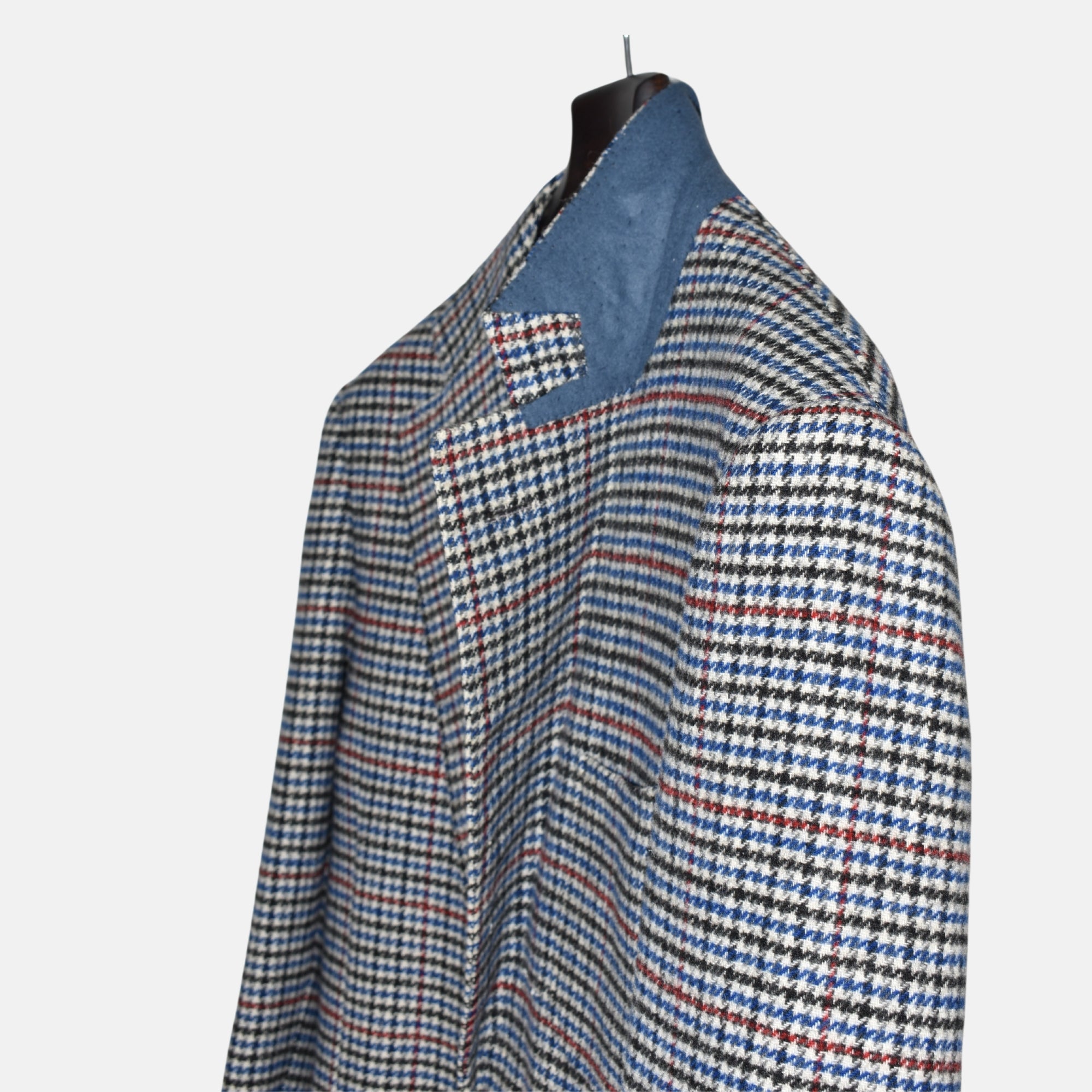 Multicoloured Houndstooth Patterned Blazer made of Wool (EU 52L)