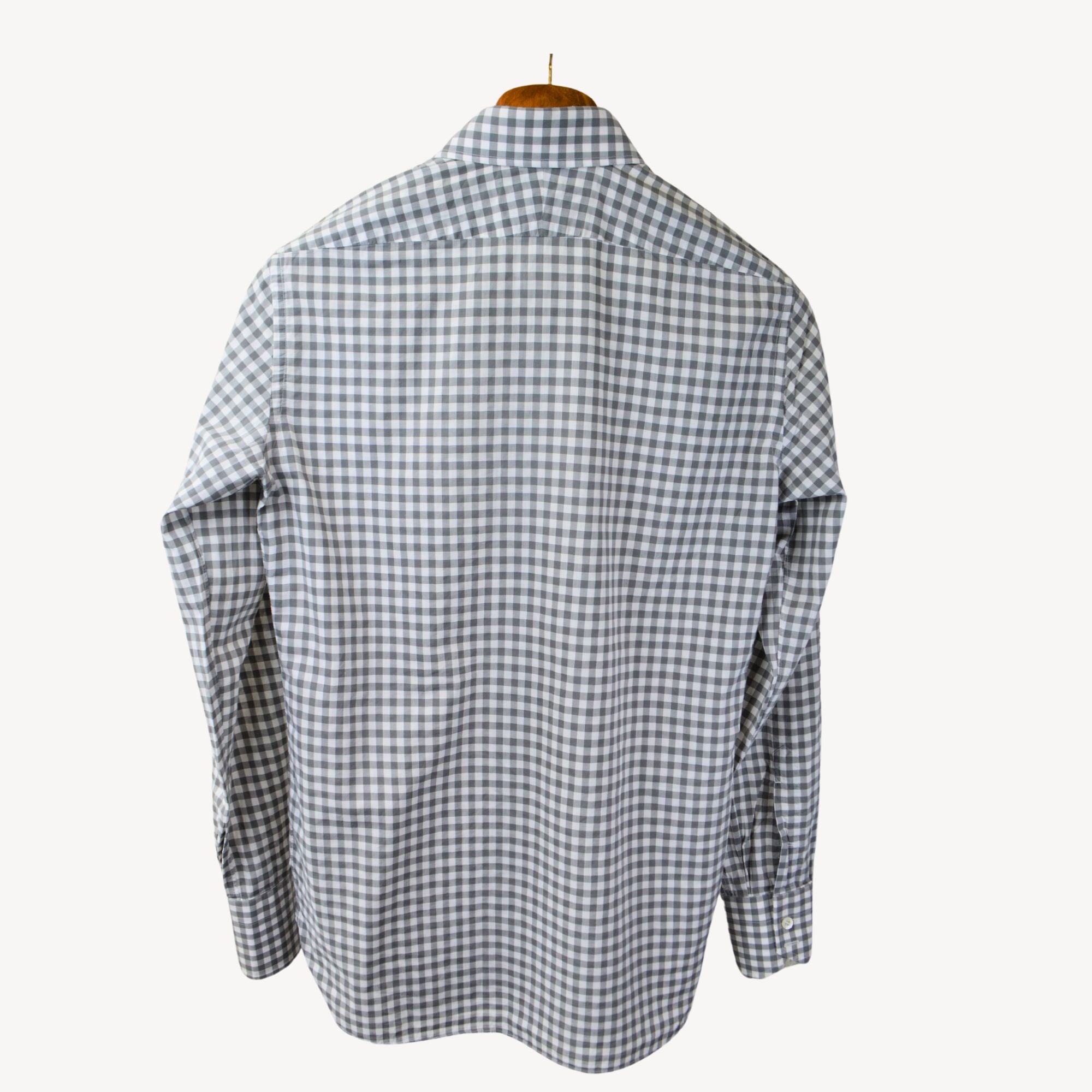 Grey Checked Cotton Shirt (EU 39)