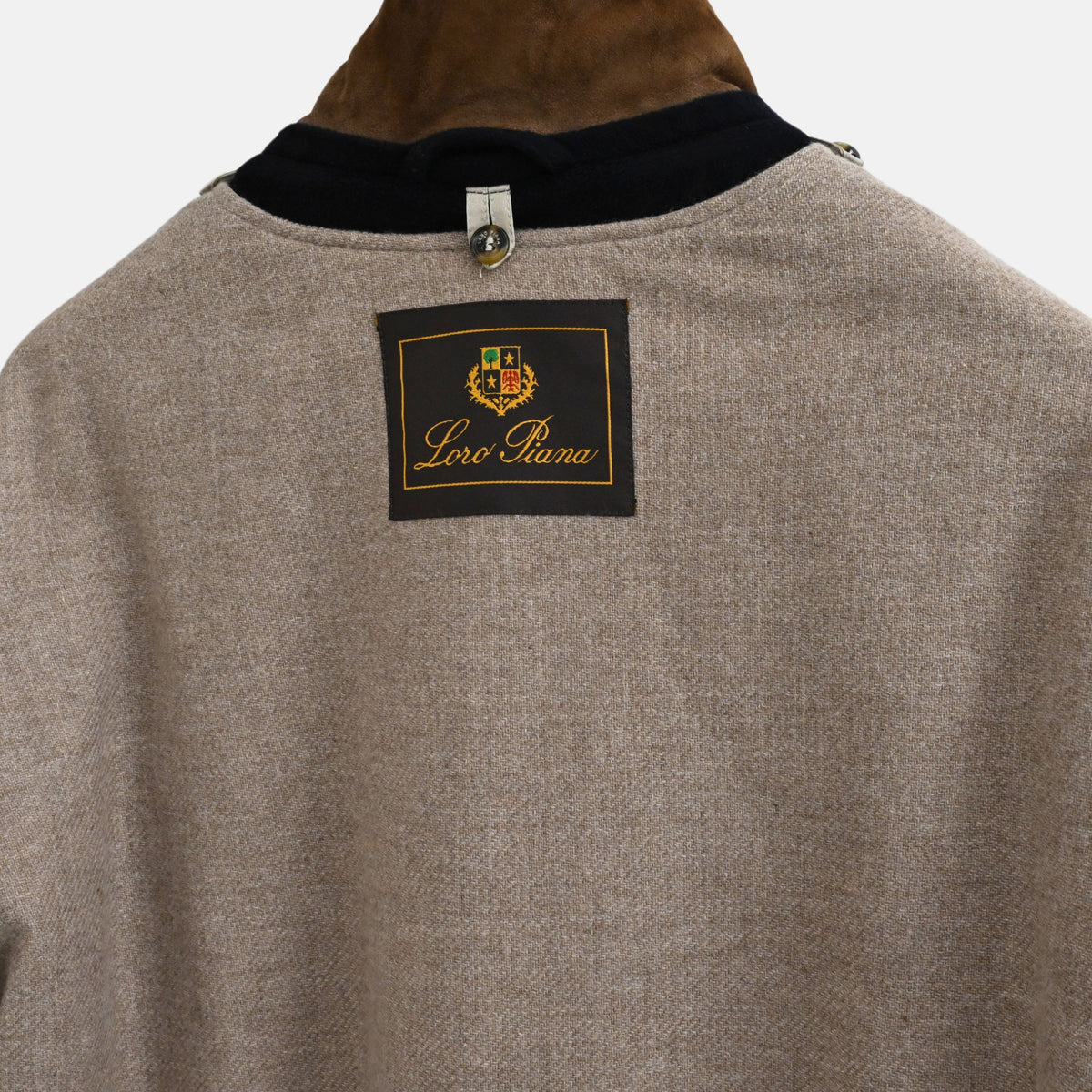 Marineblauer Vicuña-Icer-Mantel (L)