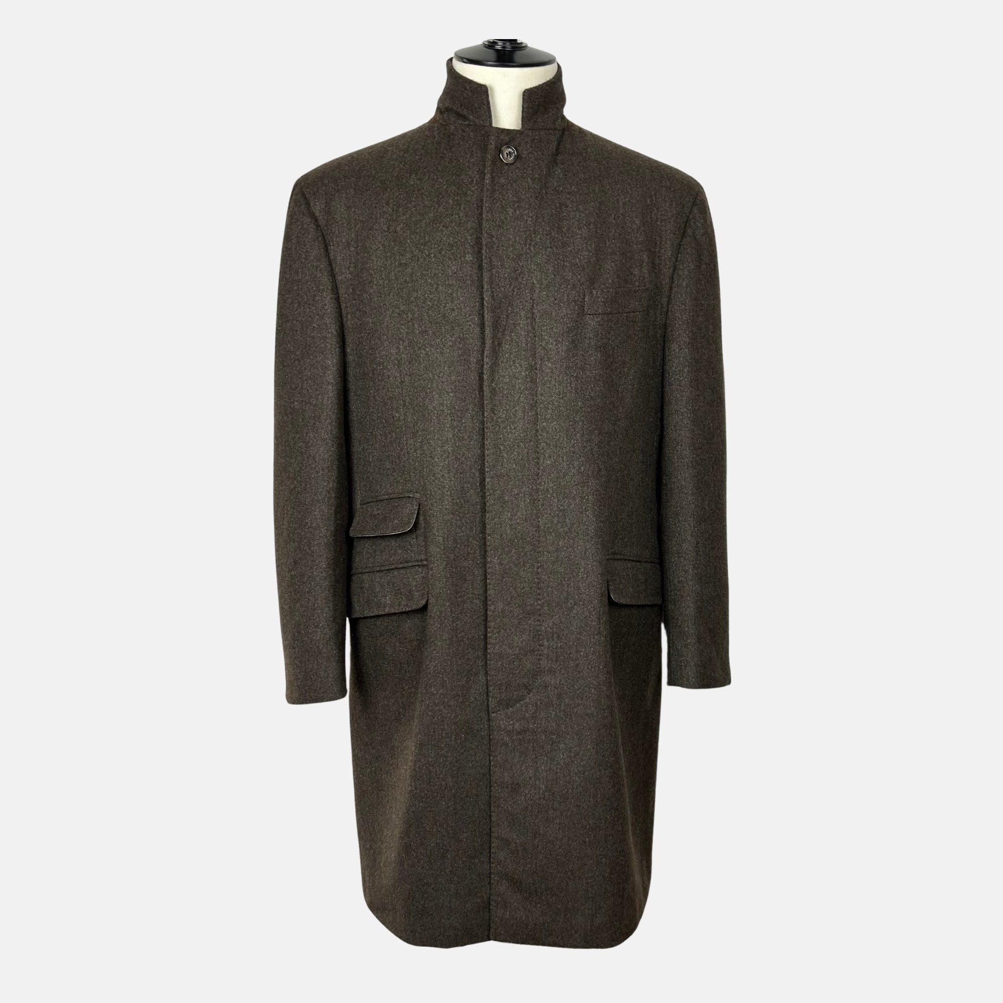 Brown Melange Coat made of Cashmere/Silk (EU 56)