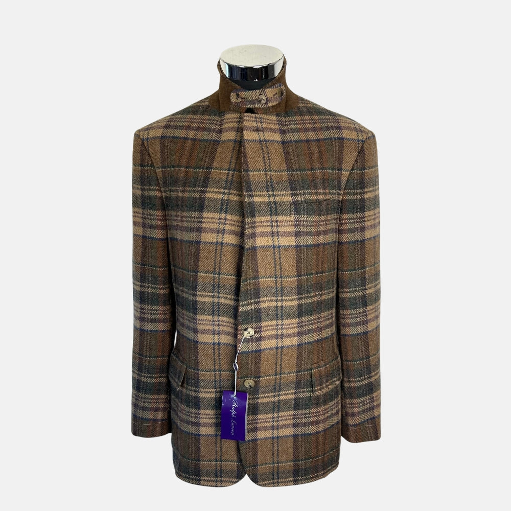 Multicolored Jacket handmade of Wool