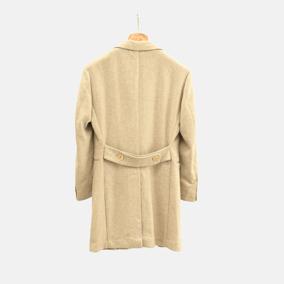 Beige Double Breasted Cashmere Coat (EU 44)