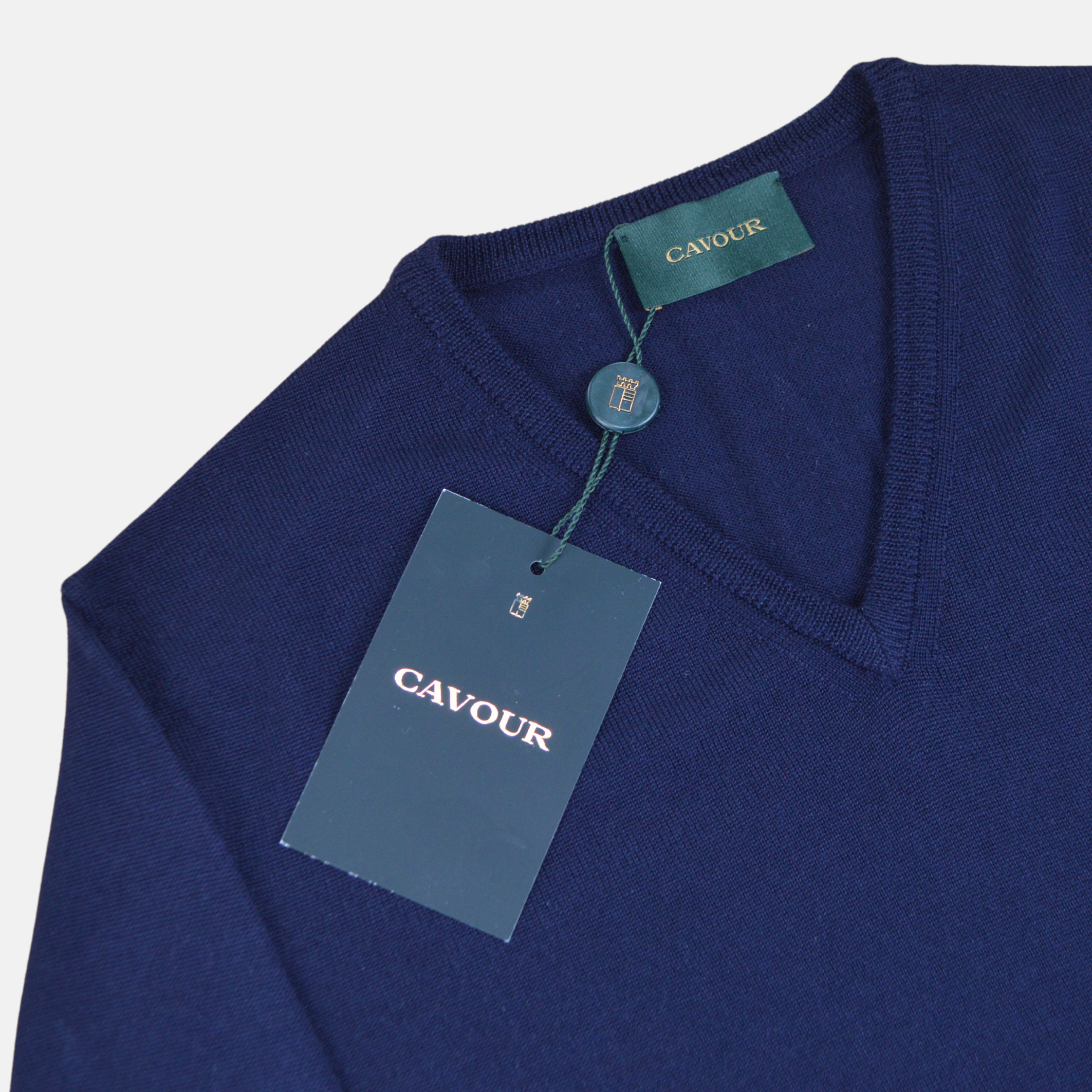 Navy Blue Sweater made of Merino Wool (EU 46)