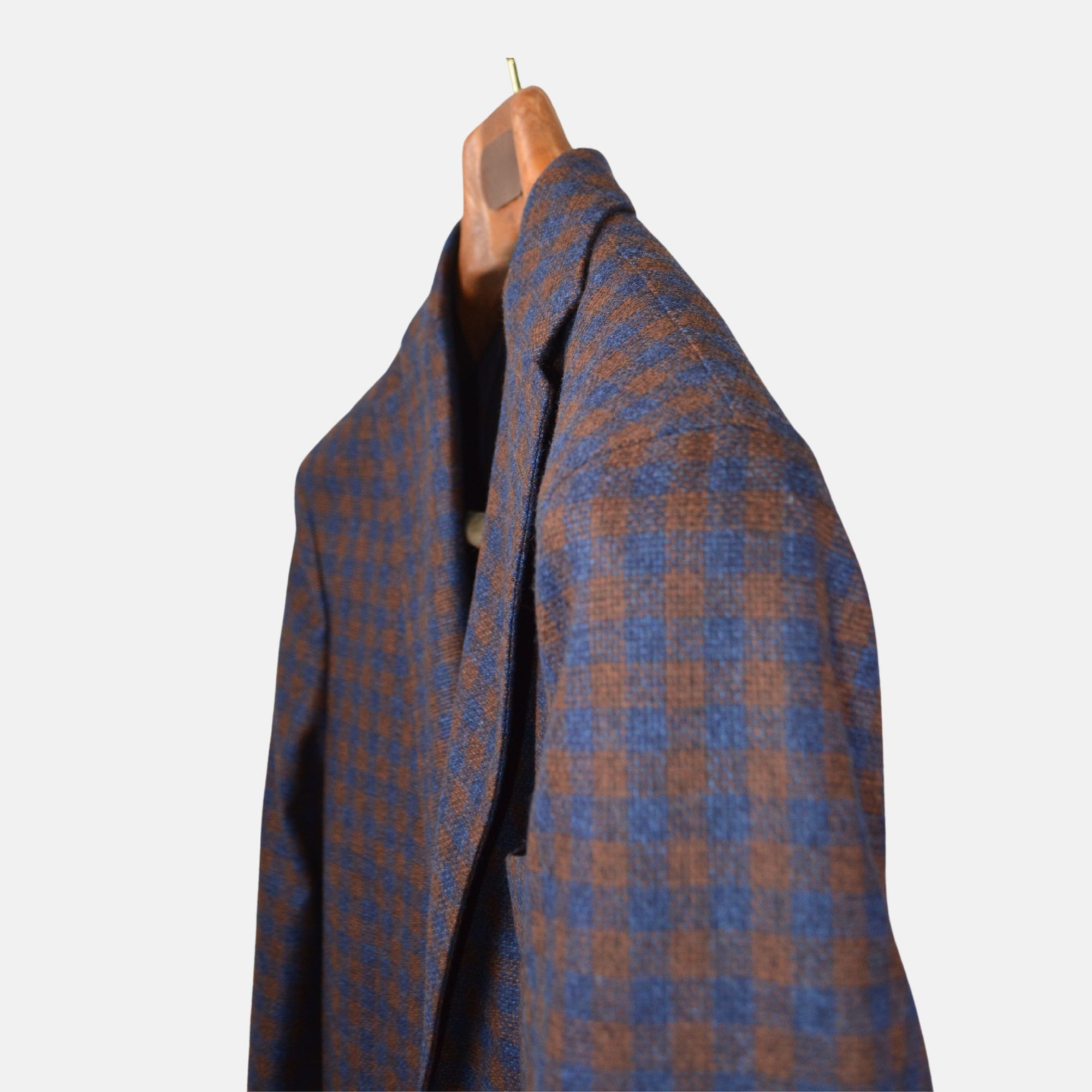 Rust/Blue Checked Blazer made of Wool/Cashmere (EU 48)
