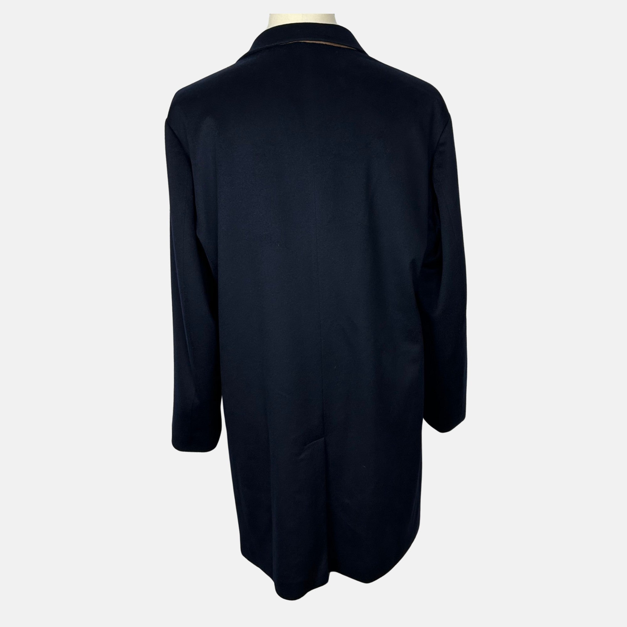 Navy Blue Cashmere Coat (EU 56)