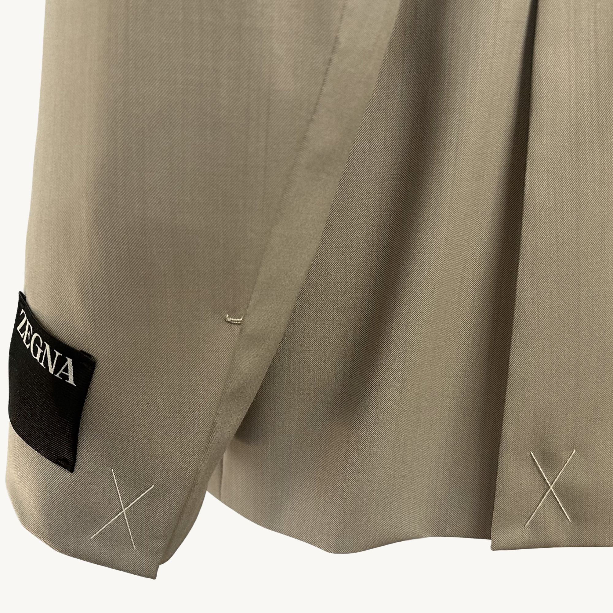 Ecru High Performance Suit made of Wool (EU 50)