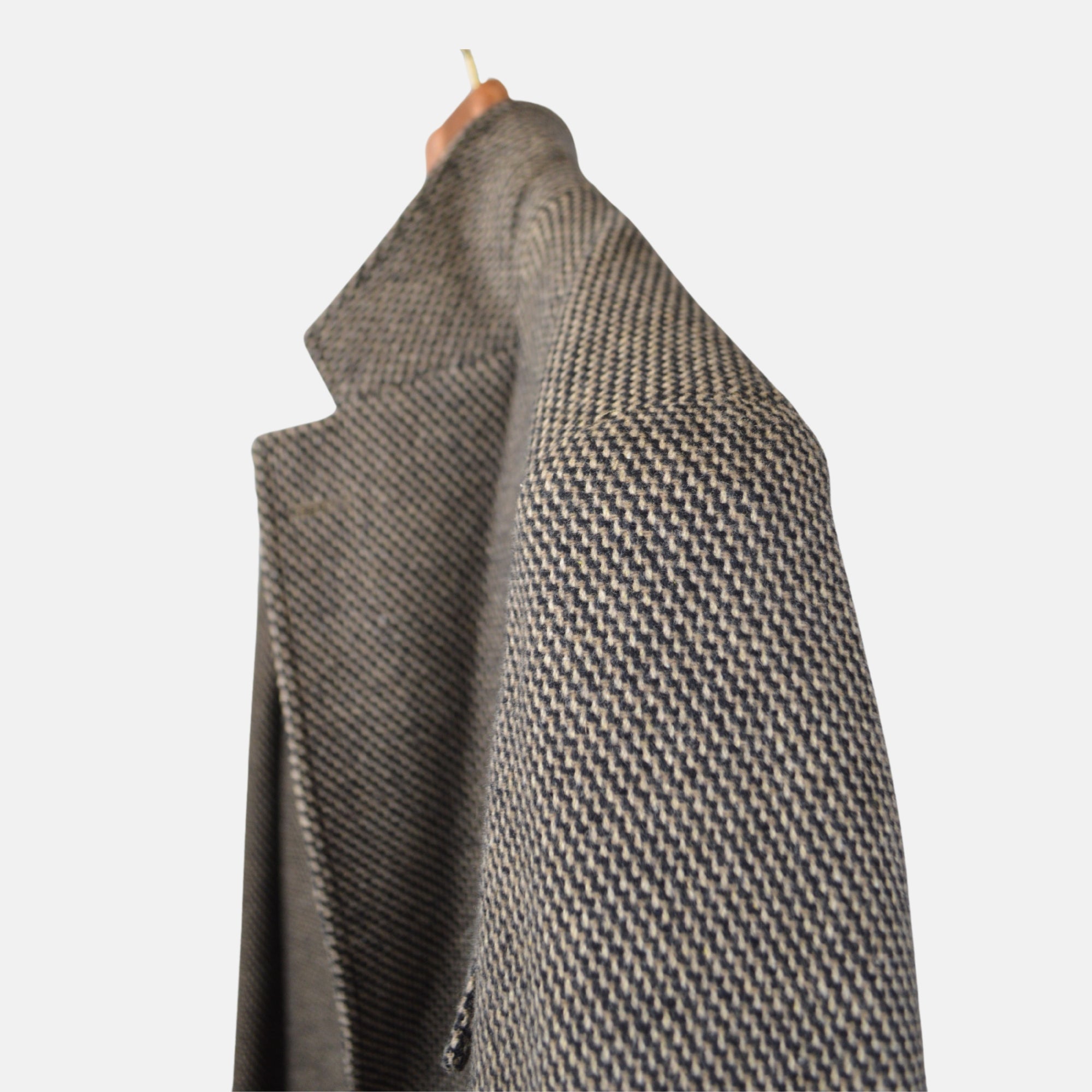 Beige/Black Geometric Blazer made of Cotton/Wool (EU 48)