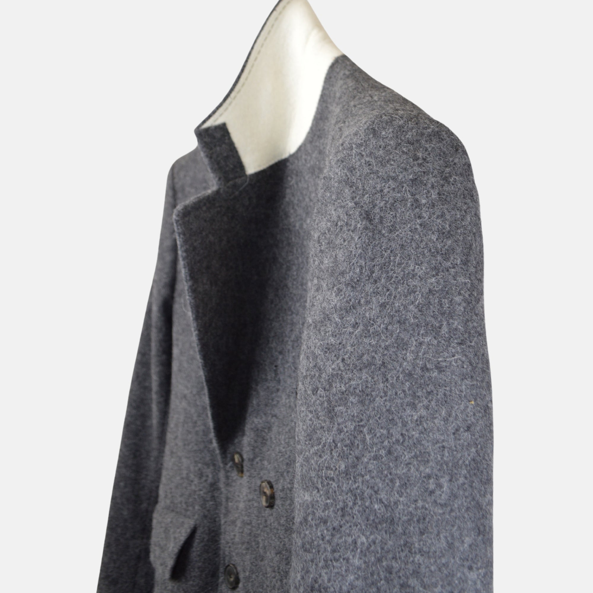 Grey Coat made of Alpaca / Merino Wool (EU 50)