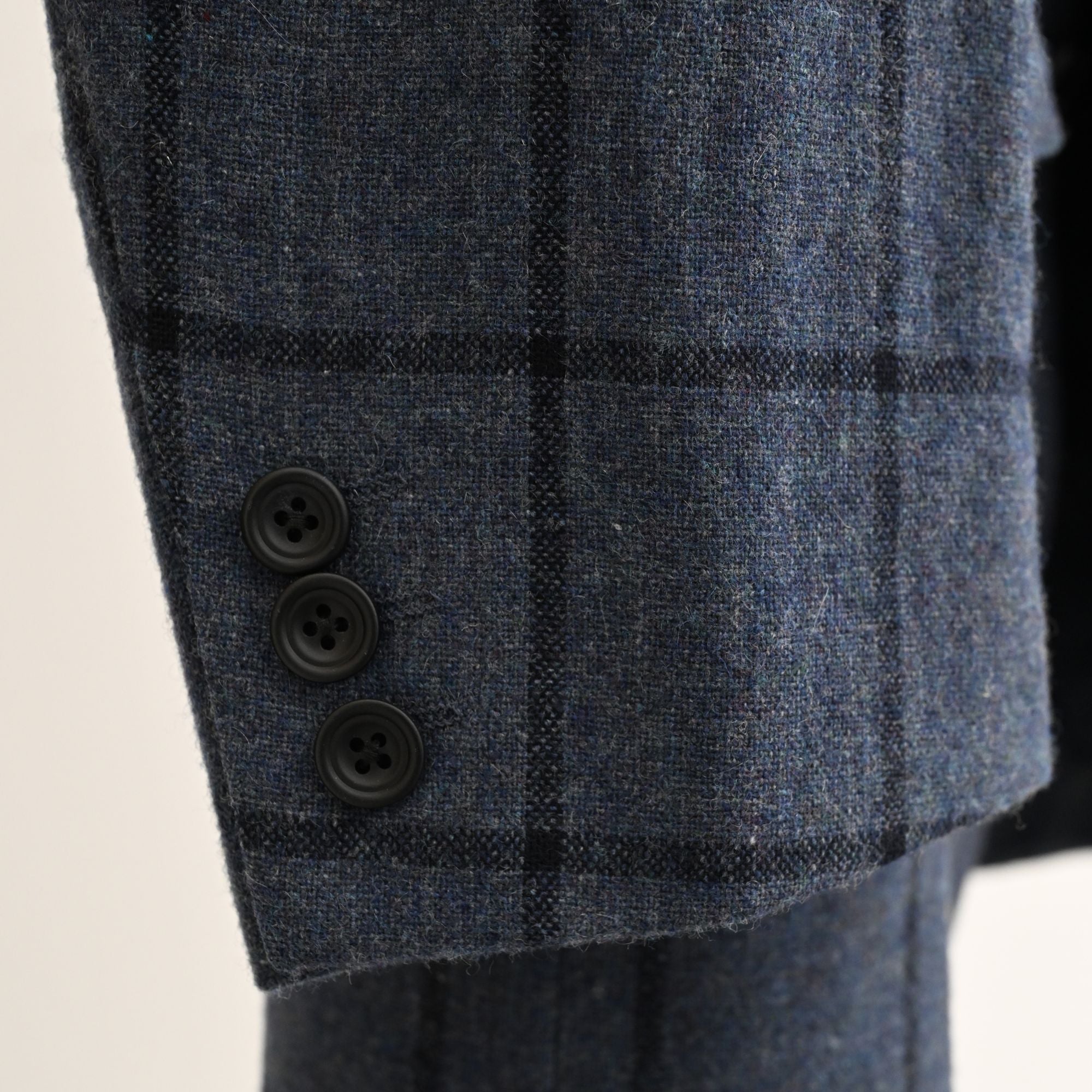 Blue Window Pane Blazer made of Wool/Cashmere (EU 48)