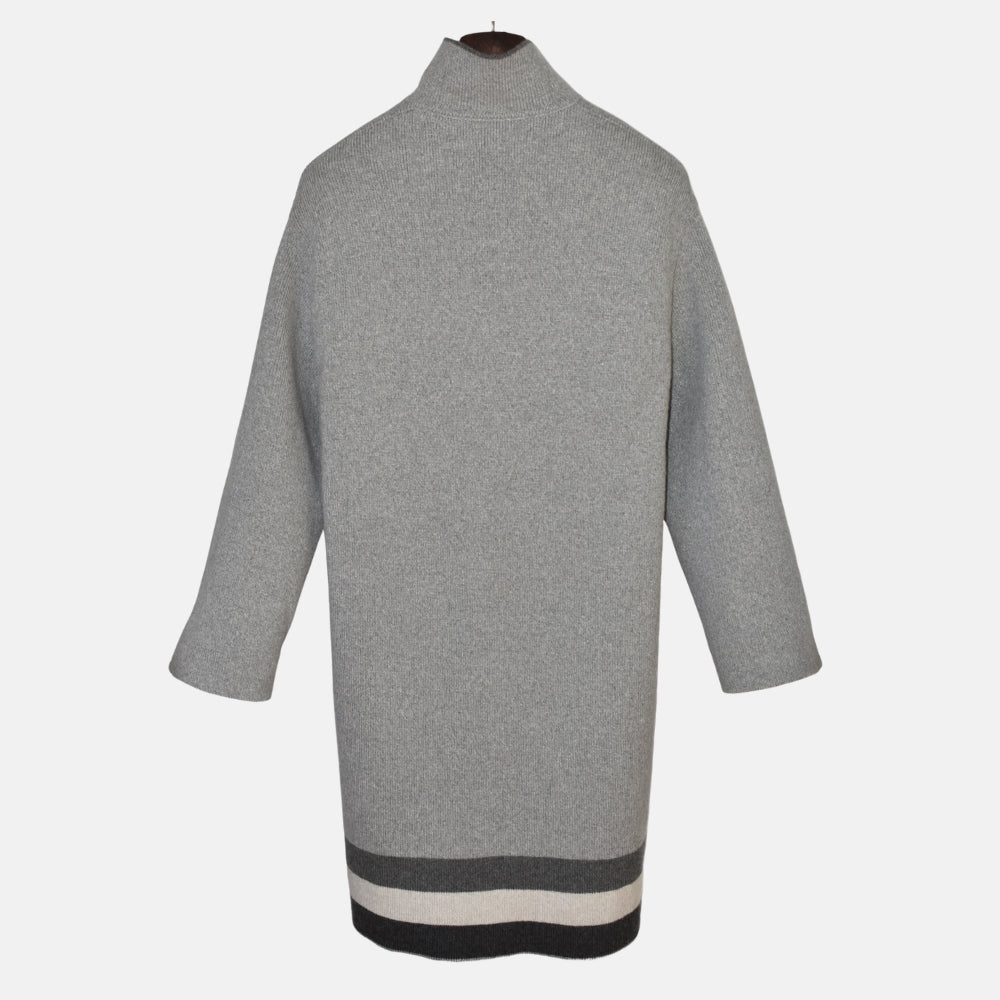 Gray Reversible Coat made of Baby Cahmere (M)