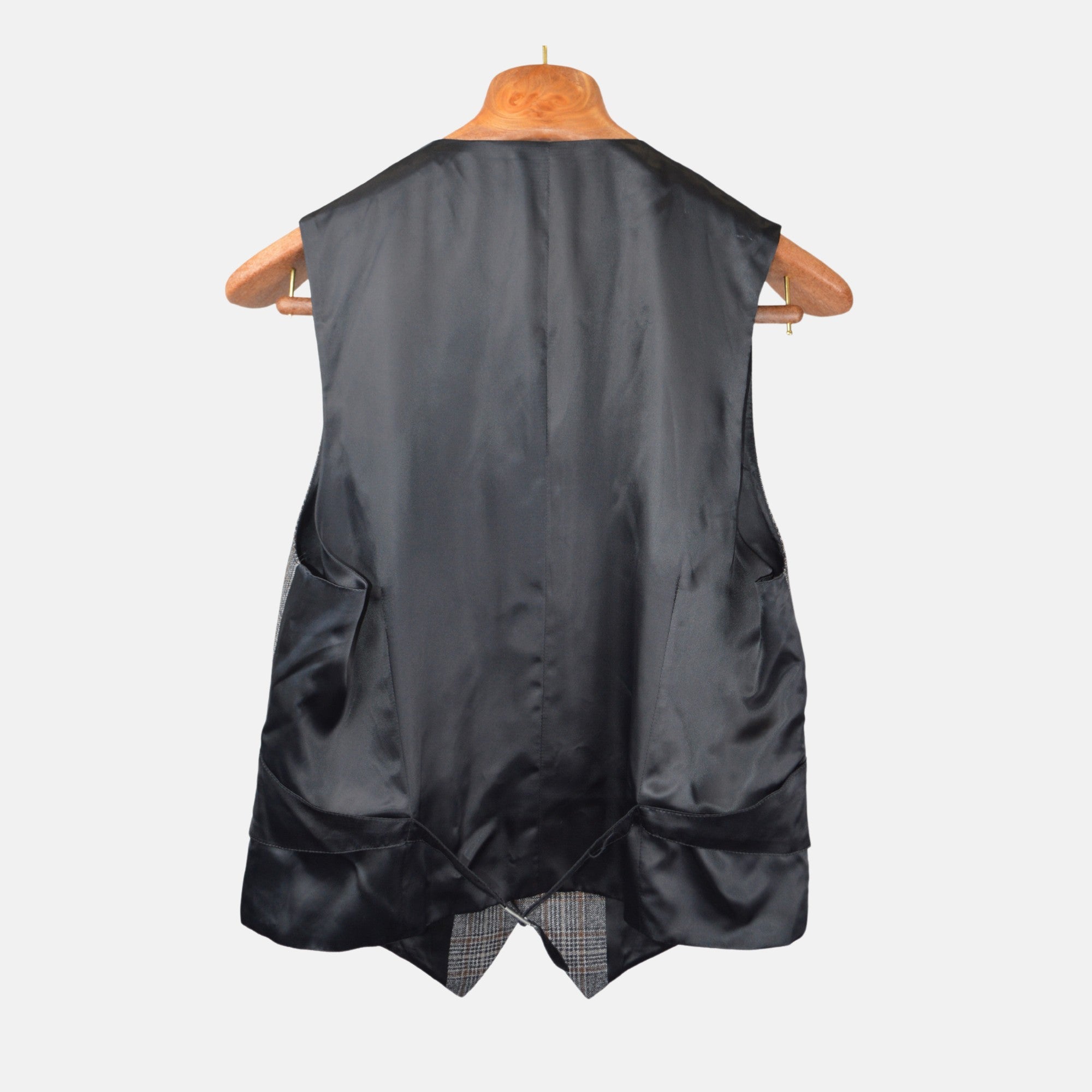 Grey Checked Vest made of Wool/Polyester (EU 52)