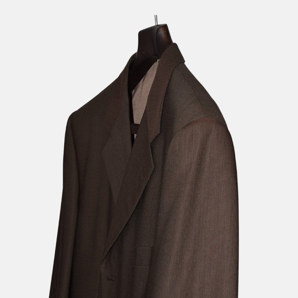 Brown Striped Suit made of Virgin Wool (EU 50)