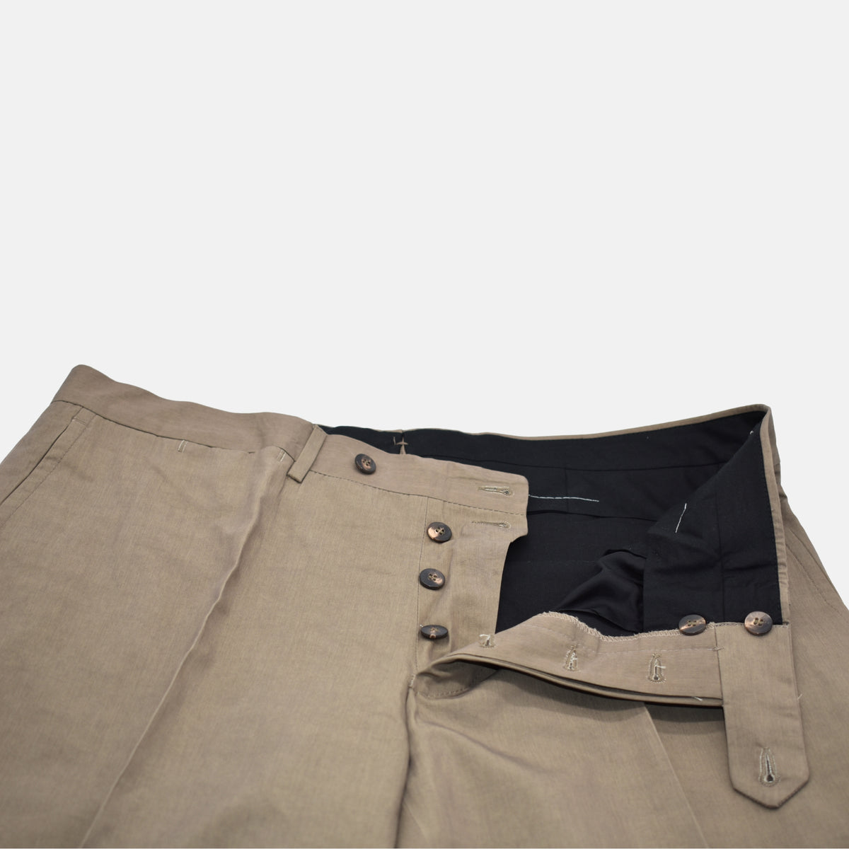 Khaki Suit made of Cotton/Silk (EU 54)