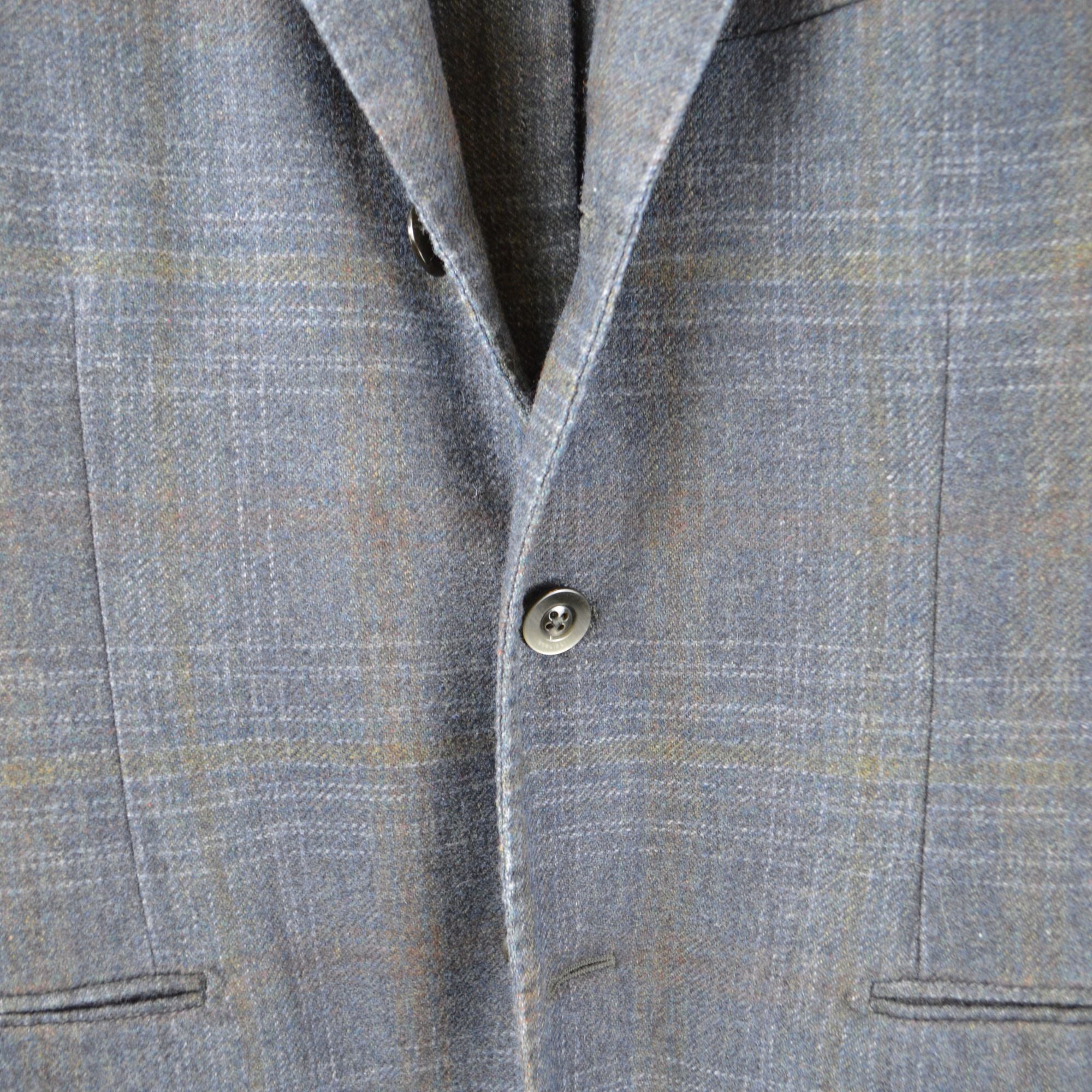 Dark Blue/Green Patterned Blazer made of Wool/Polyester (EU 44)