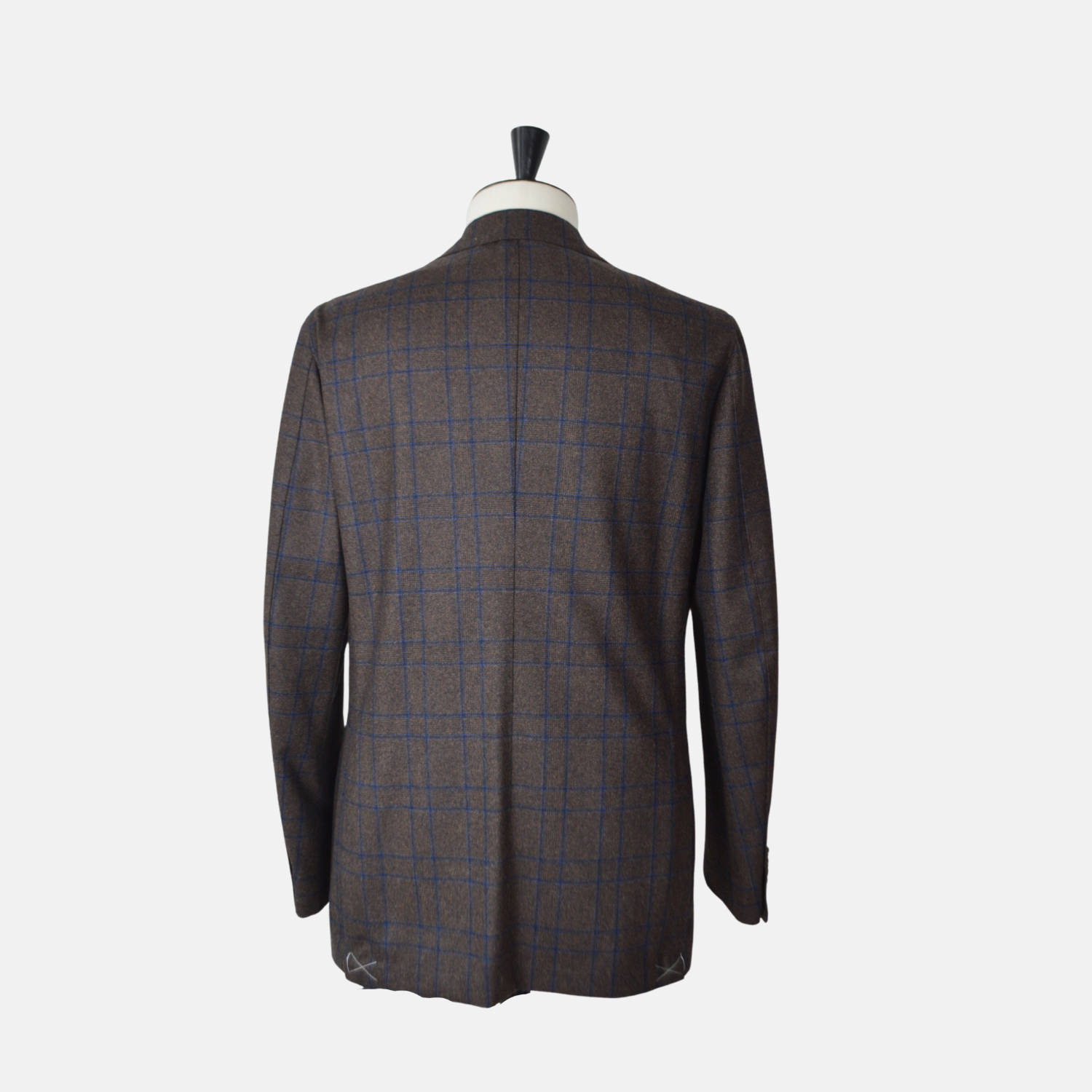 Brown/Blue Checked Blazer made of Virgin Wool (EU 54)