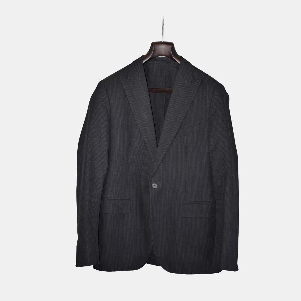Black Striped Blazer made of Cotton (EU 50)