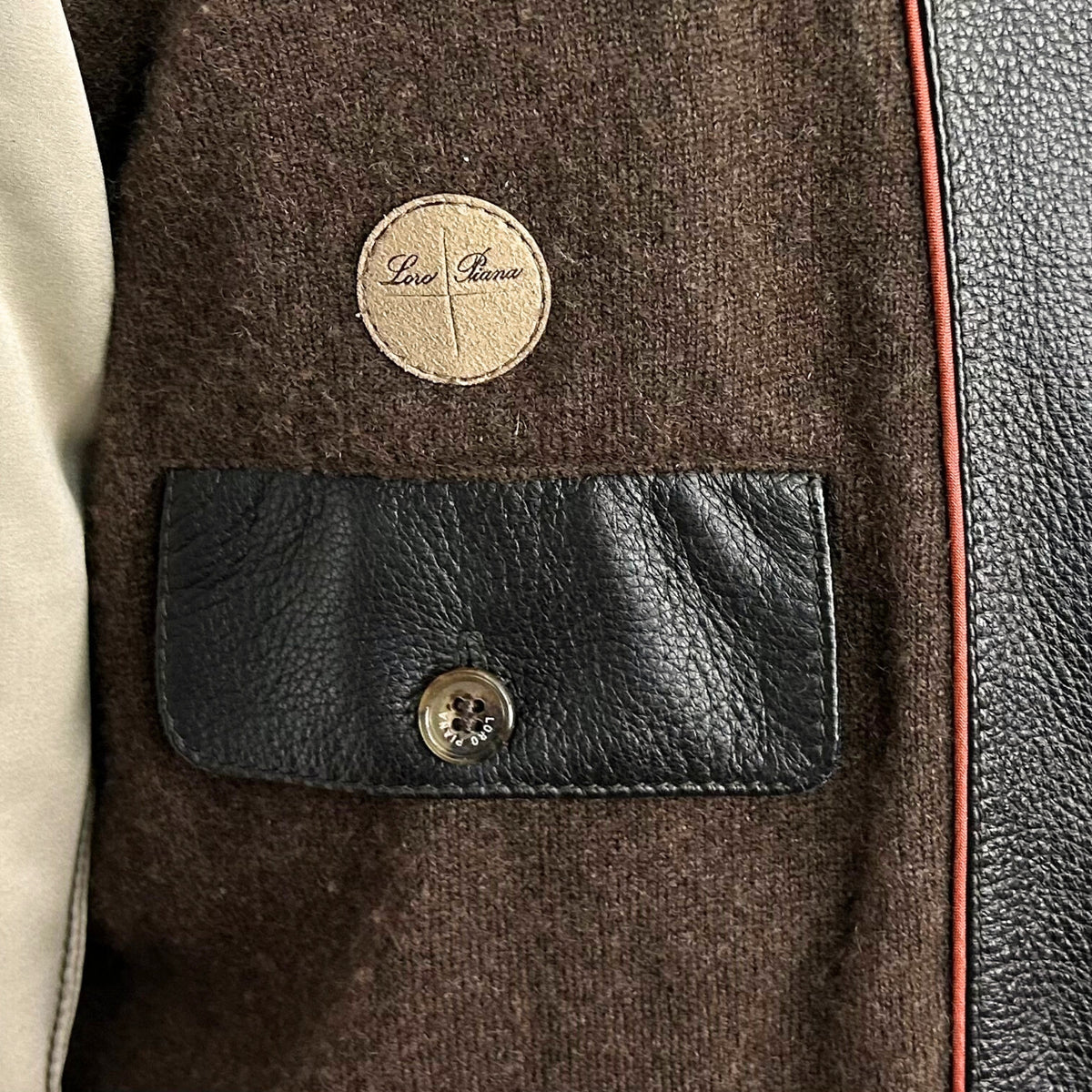 Dark Brown Jacket made of Reindeer Leather (L)