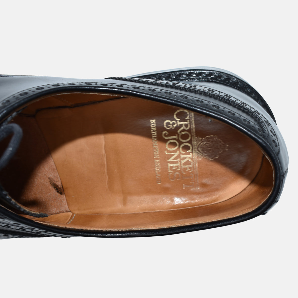 Black Budapester Leather Shoes "Pembroke" (EU 42)