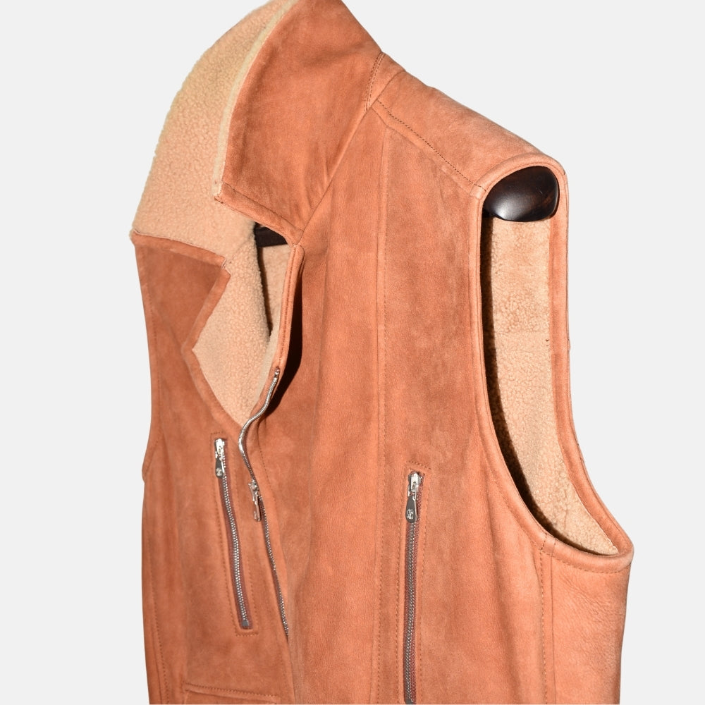 Brown Shearling Vest (M)