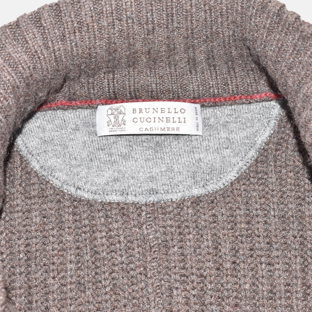 Brown Double Breasted Cashmere Cardigan (EU 48)