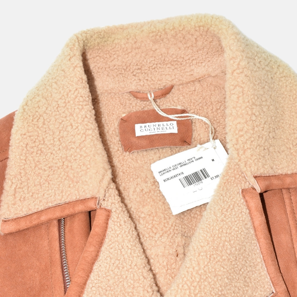 Brown Shearling Vest (M)