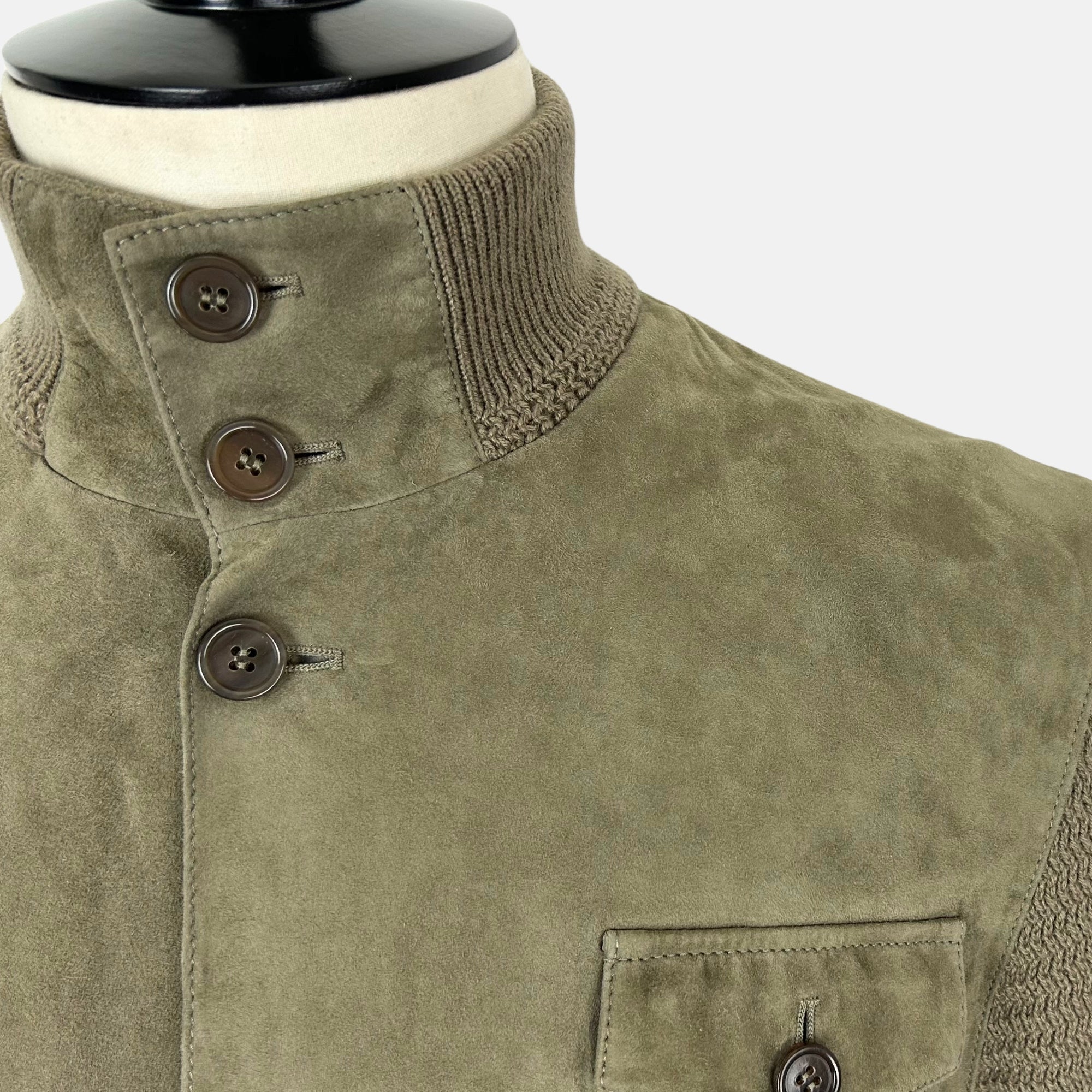 Khaki Skeet Jacket made of Cashmere/Suede (XL)