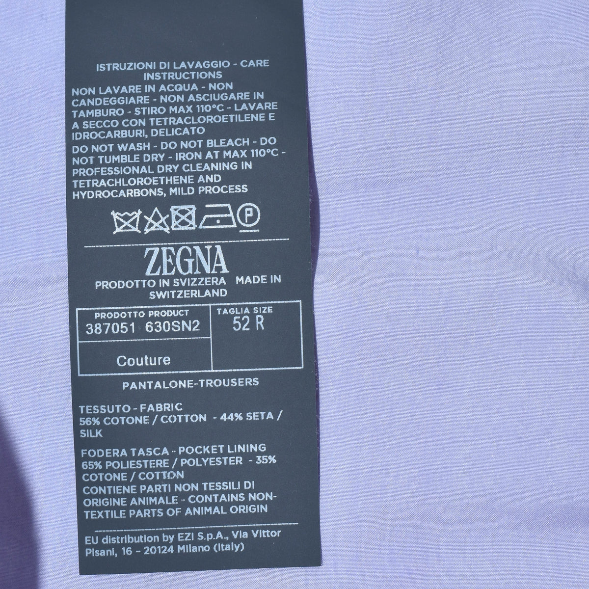 Light Purple Set made of Cotton/Silk (EU 52)