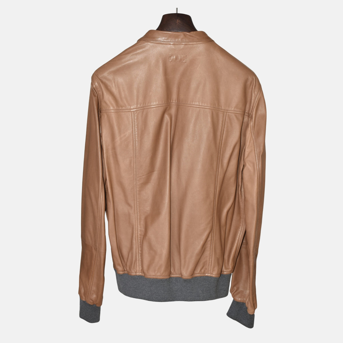 Light Brown Leather Jacket (XL)