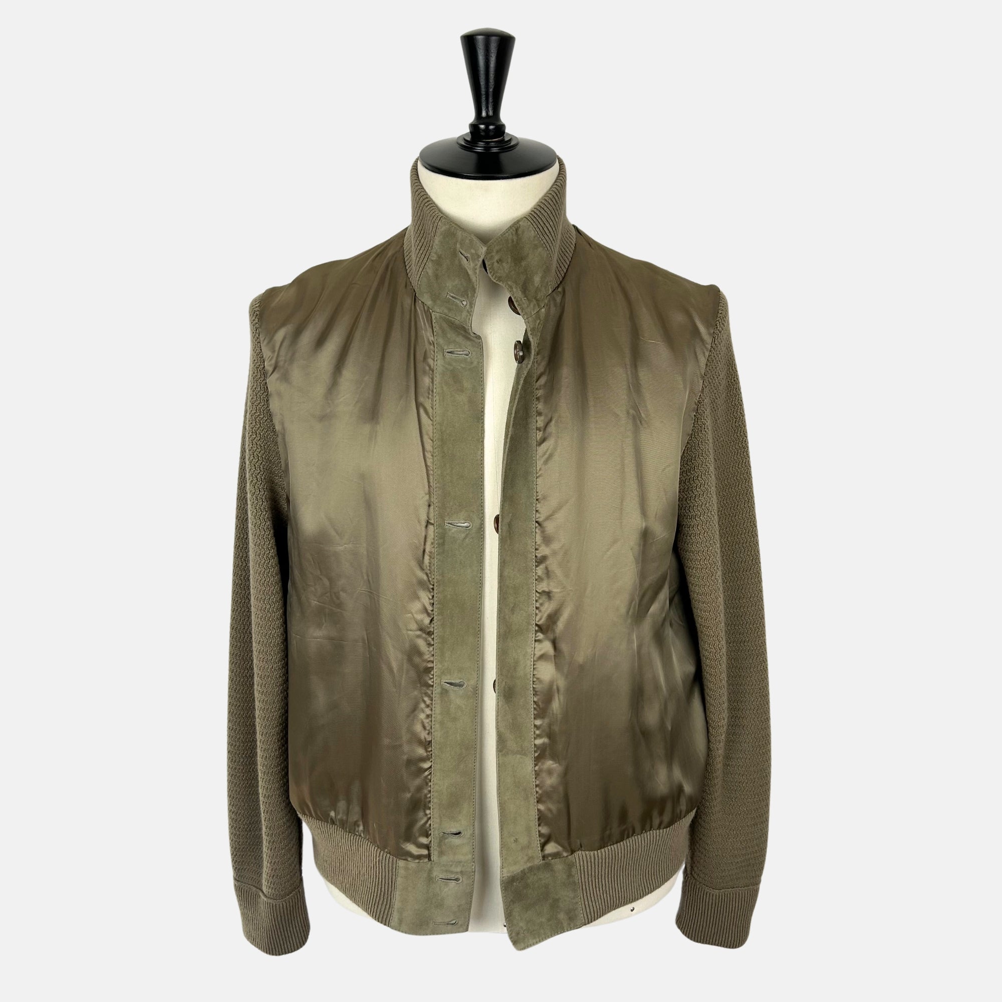 Khaki Skeet Jacket made of Cashmere/Suede (XL)