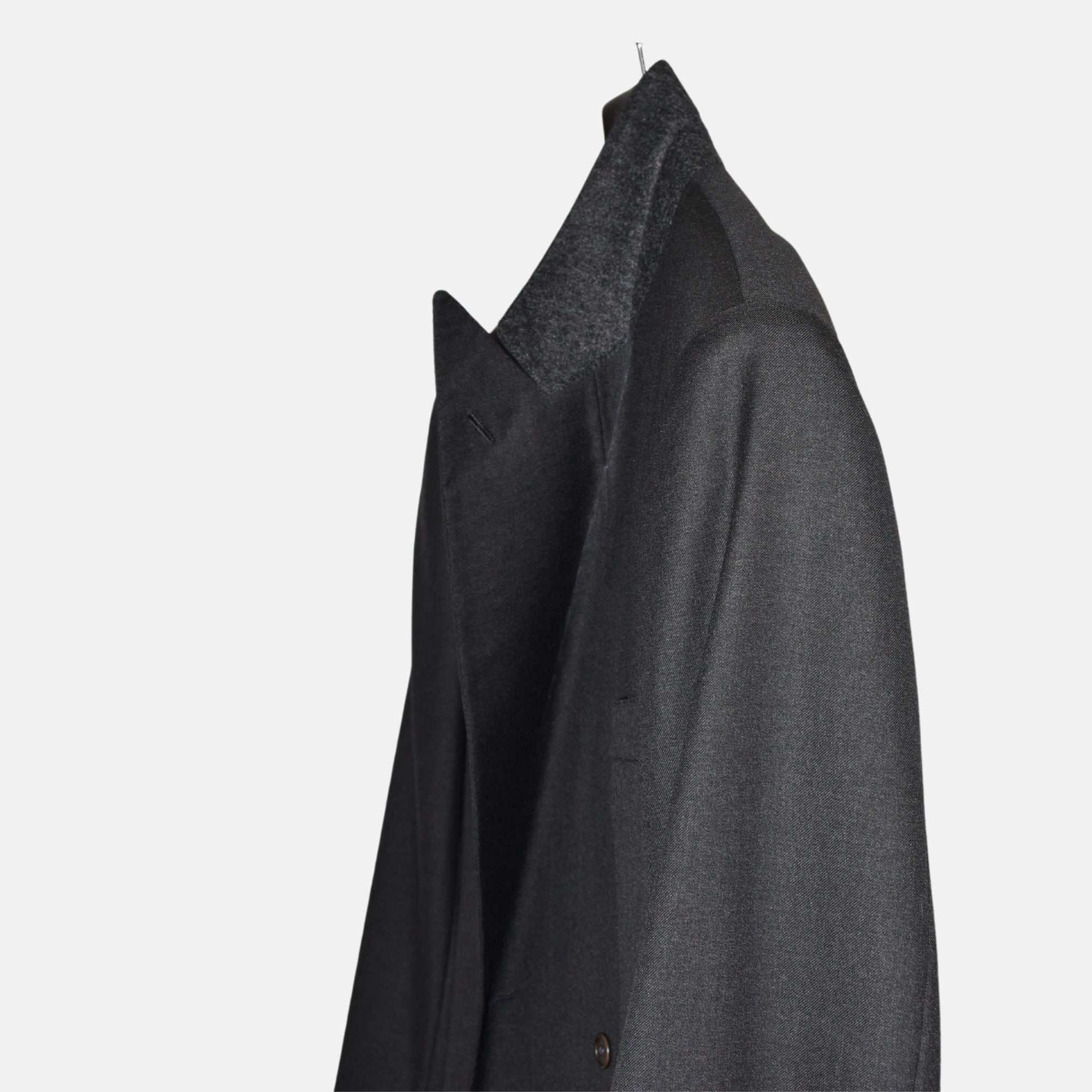 Charcoal Double Breasted Suit made of Wool (EU 52L)