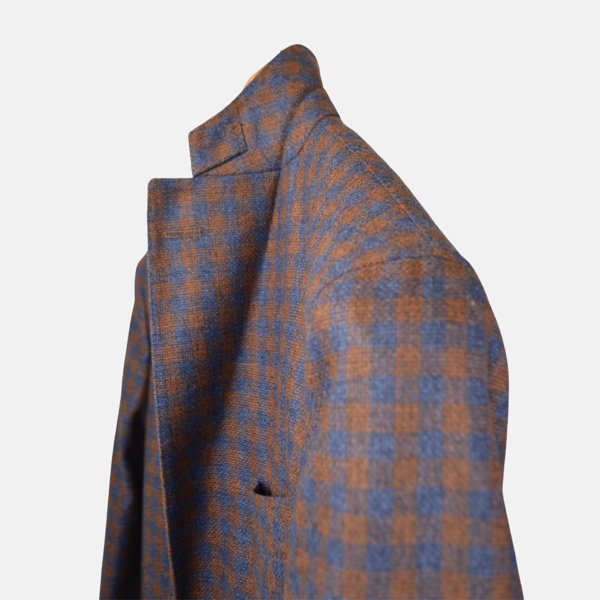 Rust/Blue Checked Blazer made of Wool/Cashmere (EU 48)