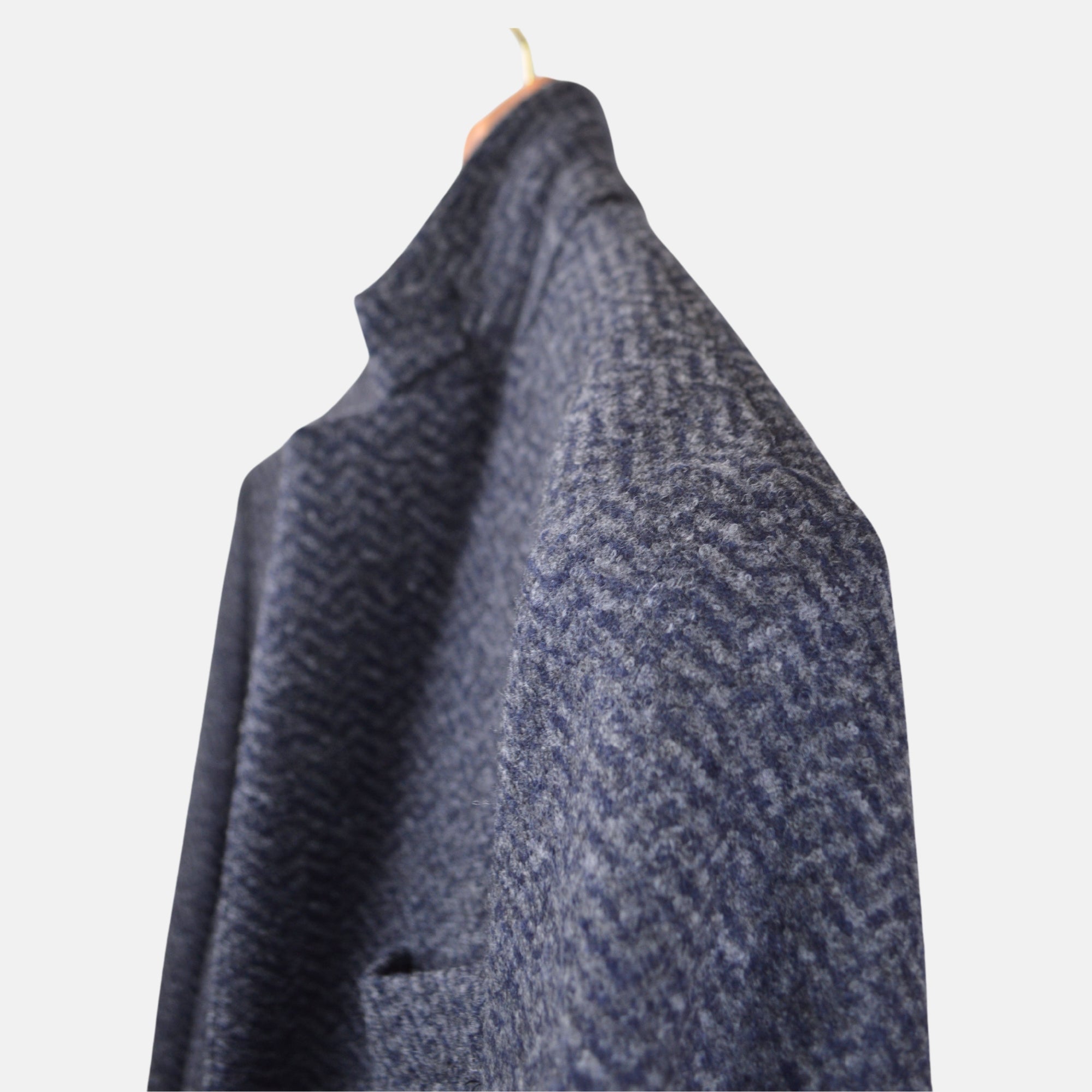 Grey / Blue Fischgrat Blazer made of Wool (M)