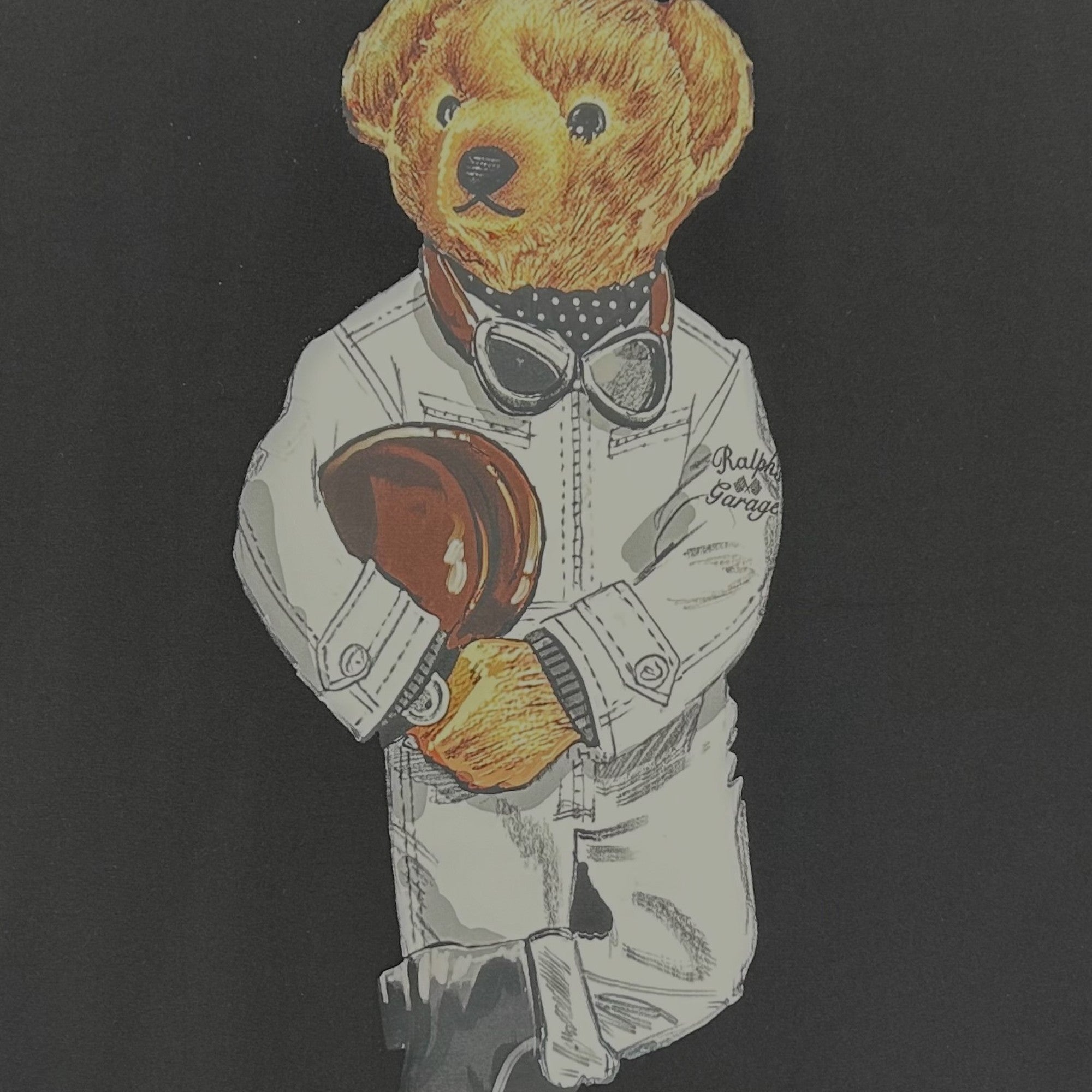 Black Polo Bear Windbreaker (S)