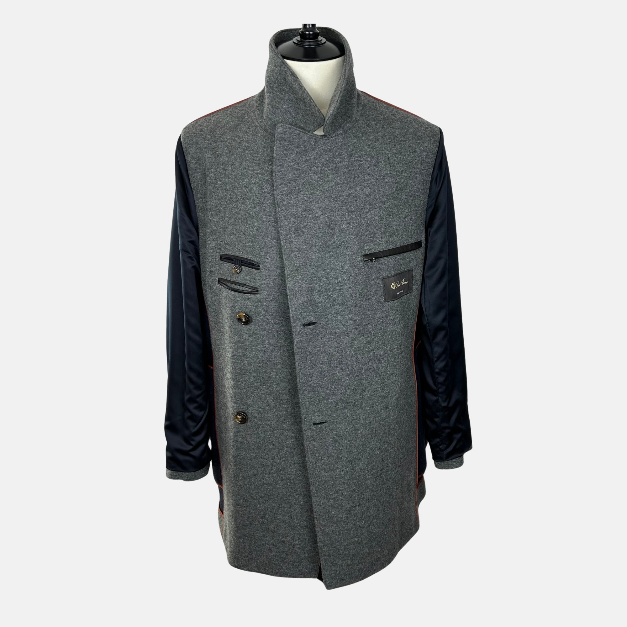 Grey Melange Cashmere Coat (M)
