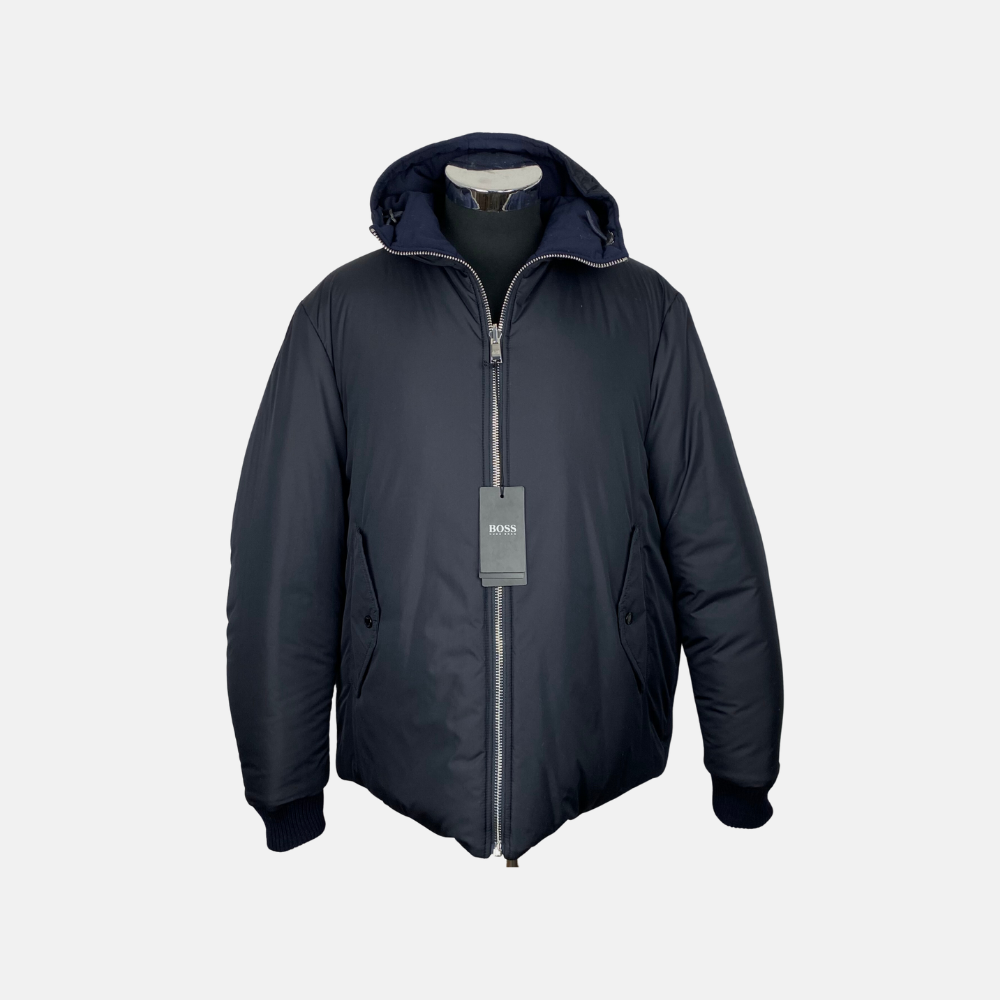 Navy/Black Jacket made of Polyester/Viscose/Elastane/Polyester (EU 56)