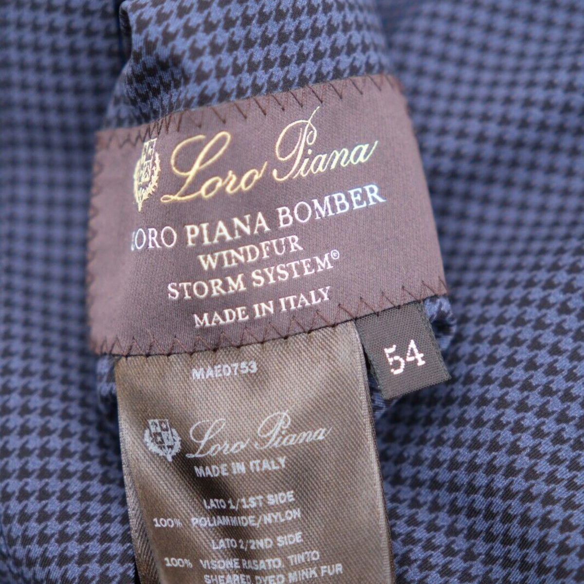 Navy Blue Blouson with Mink Lining (EU 54)