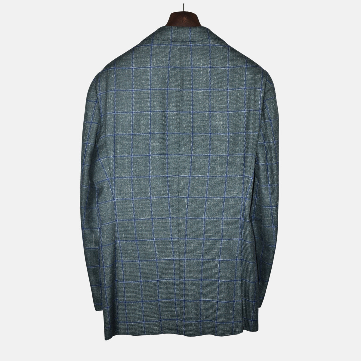 Green/Blue Checkered Blazer made of Wool (EU 52L)