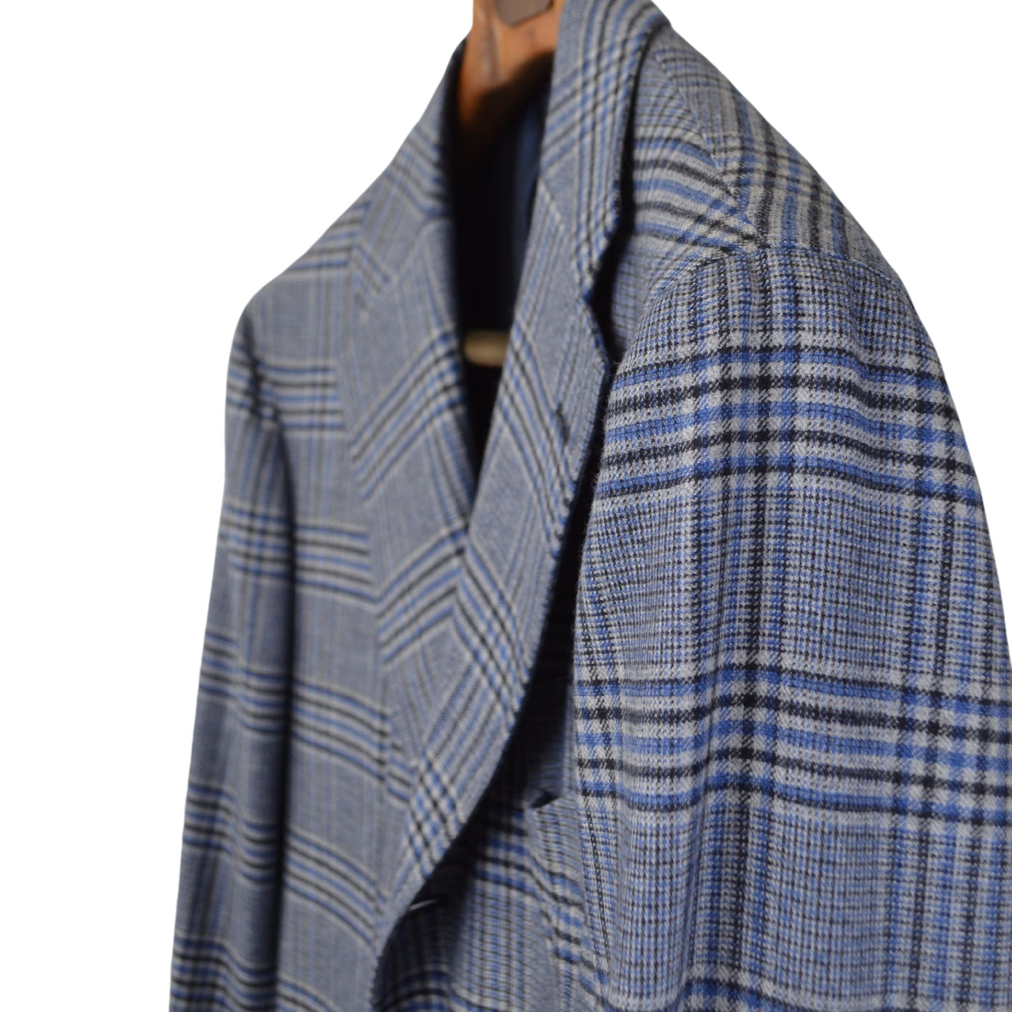Blue Patterned Blazer made of Cashmere (EU 52)
