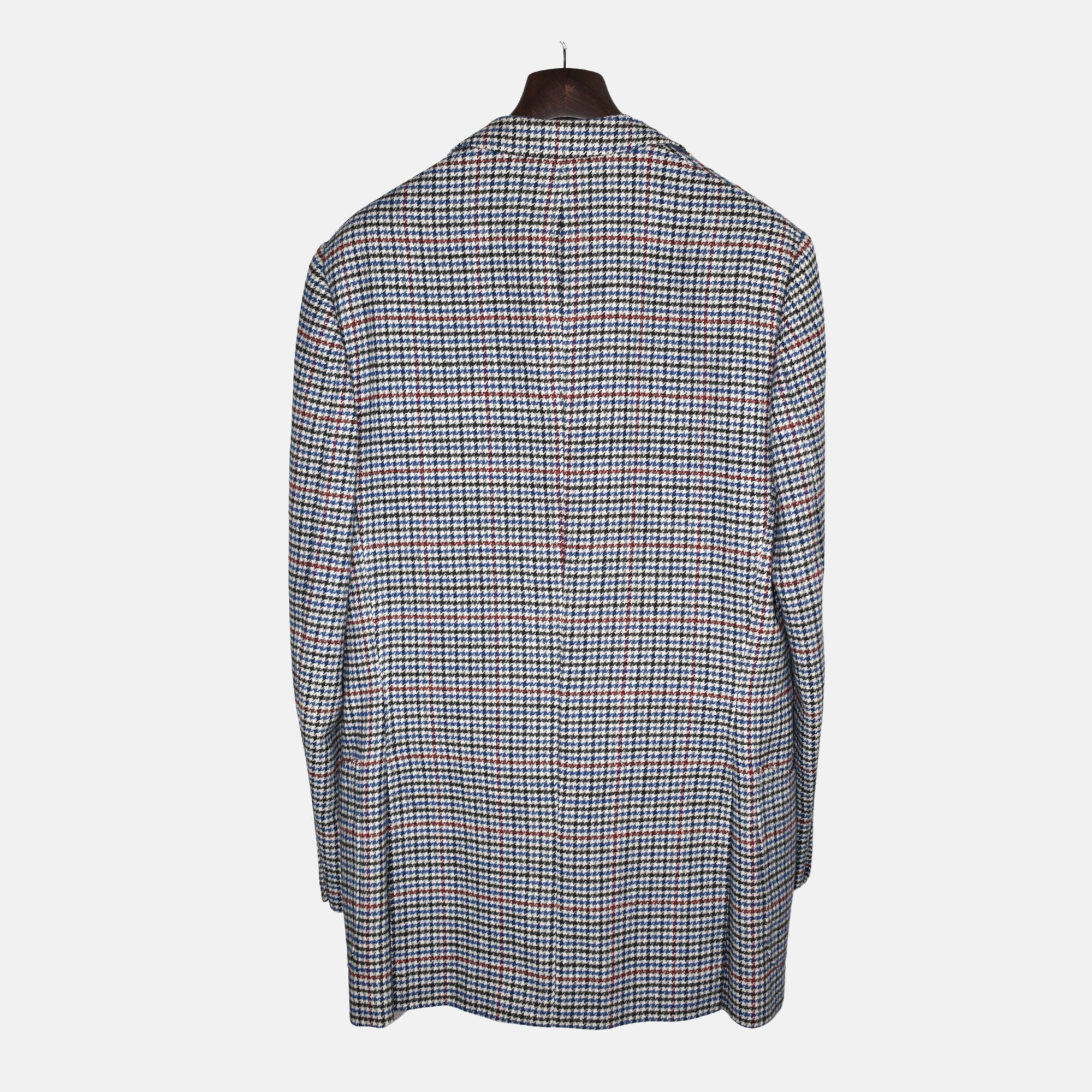 Multicoloured Houndstooth Patterned Blazer made of Wool (EU 52L)