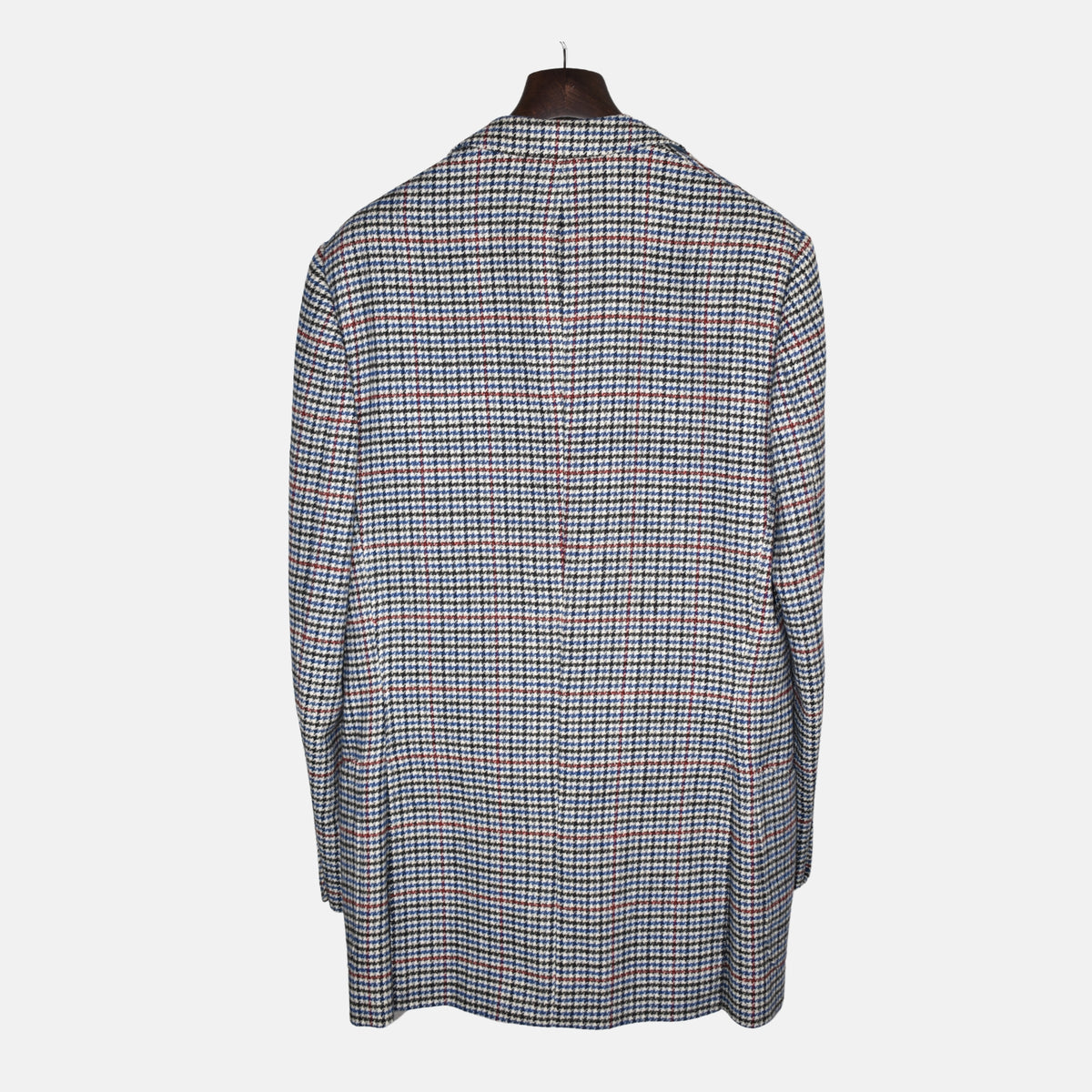 Multicoloured Houndstooth Patterned Blazer made of Wool (EU 52L)