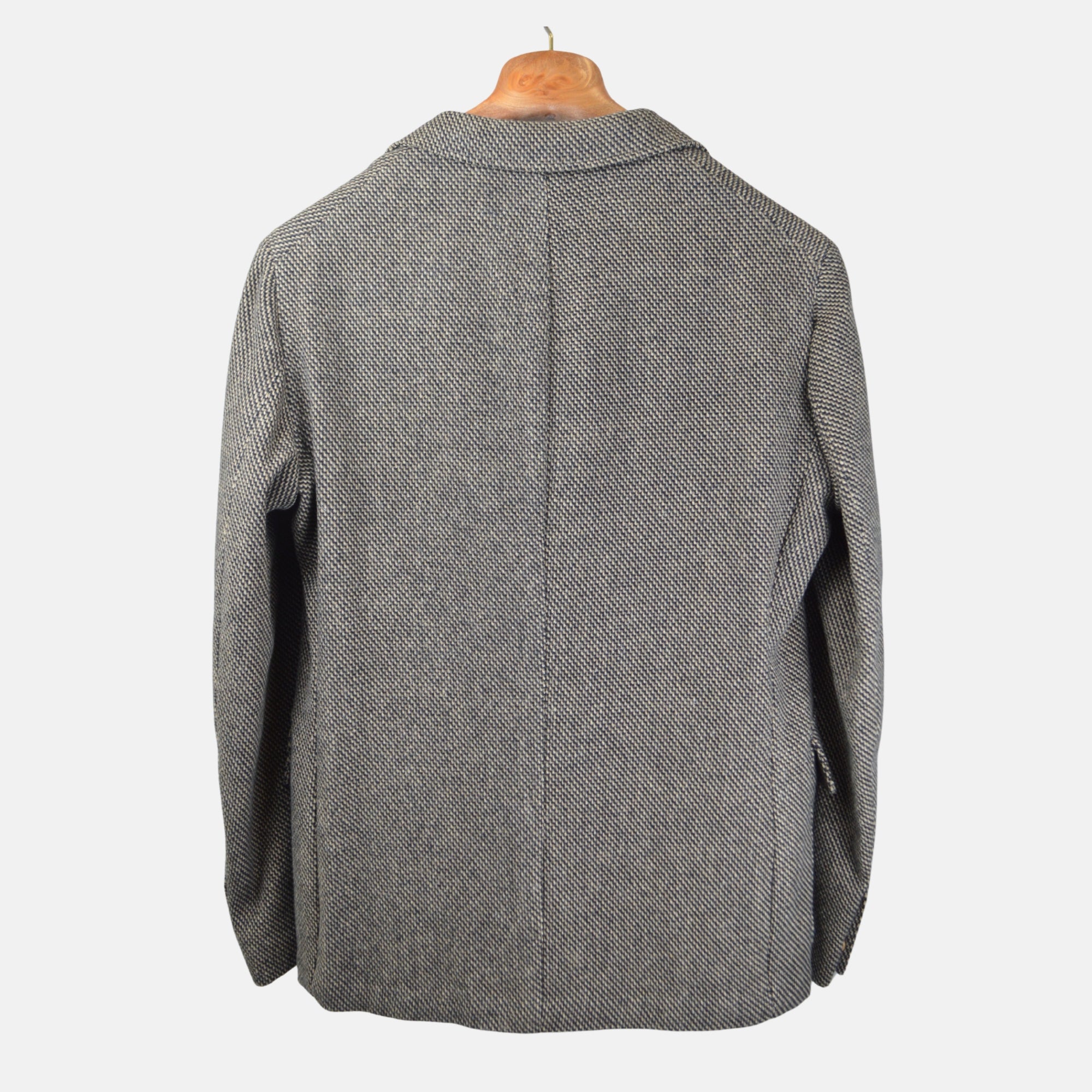 Beige/Black Geometric Blazer made of Cotton/Wool (EU 48)