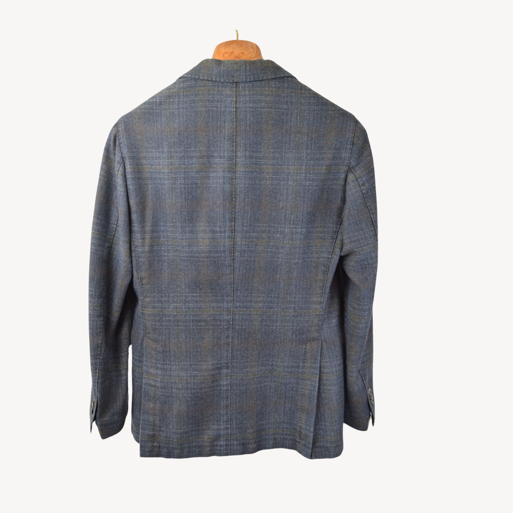 Dark Blue/Green Patterned Blazer made of Wool/Polyester (EU 44)