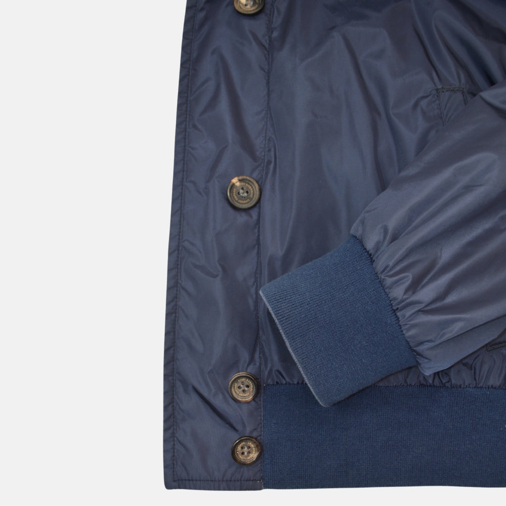 Blue/Grey Reversible Blouson made of Cotton/Polyamide (EU 46)