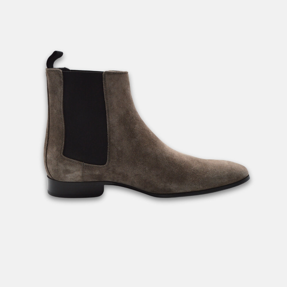 Graue Chelsea-Stiefel aus Wildleder (EU 42)