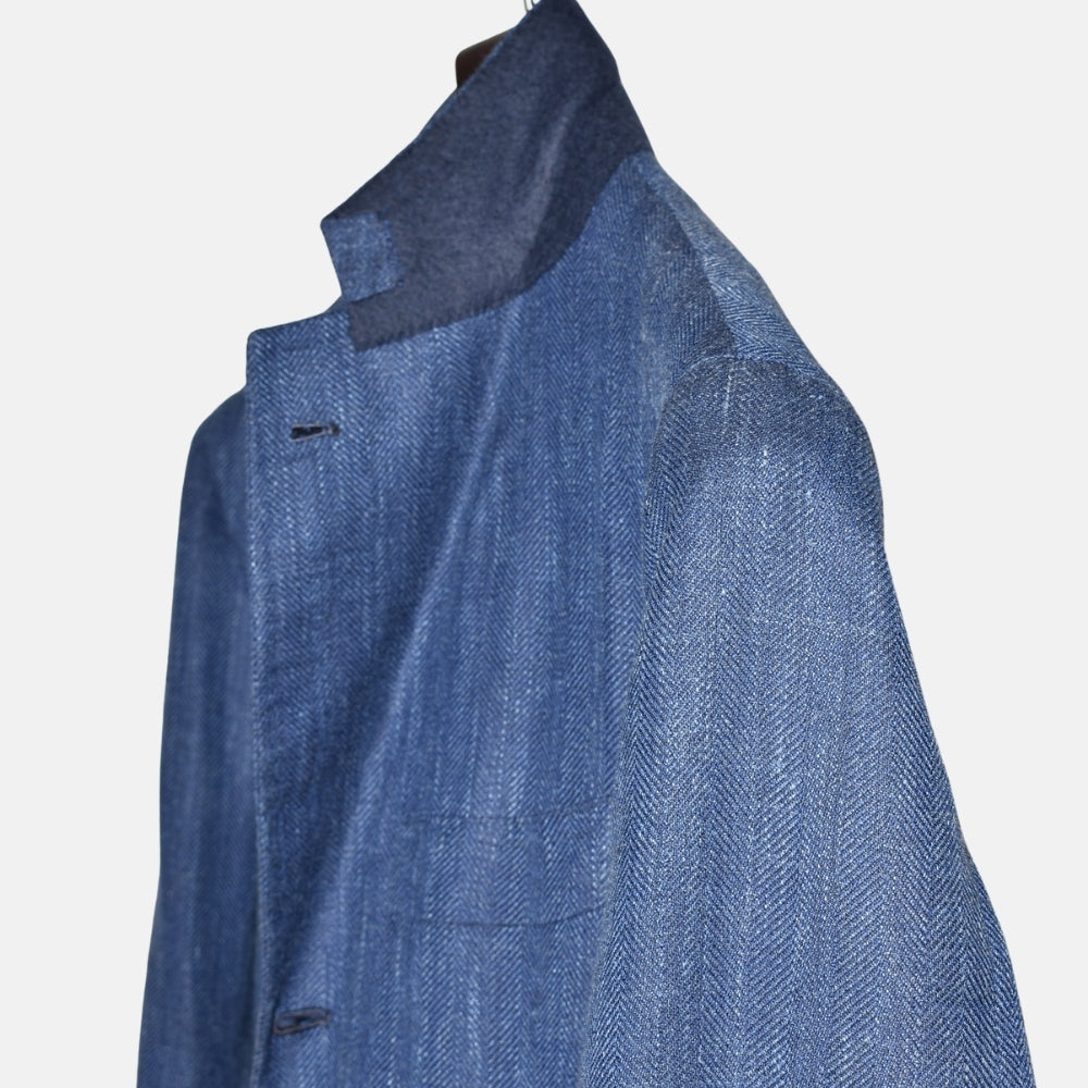 Blue Blazer made of Wool/Silk/Linen (EU 48)