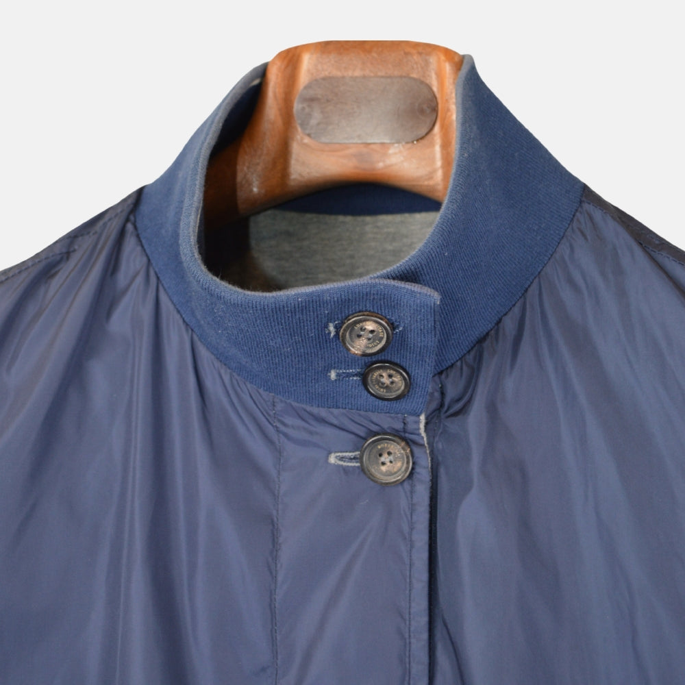 Blue/Grey Reversible Blouson made of Cotton/Polyamide (EU 46)