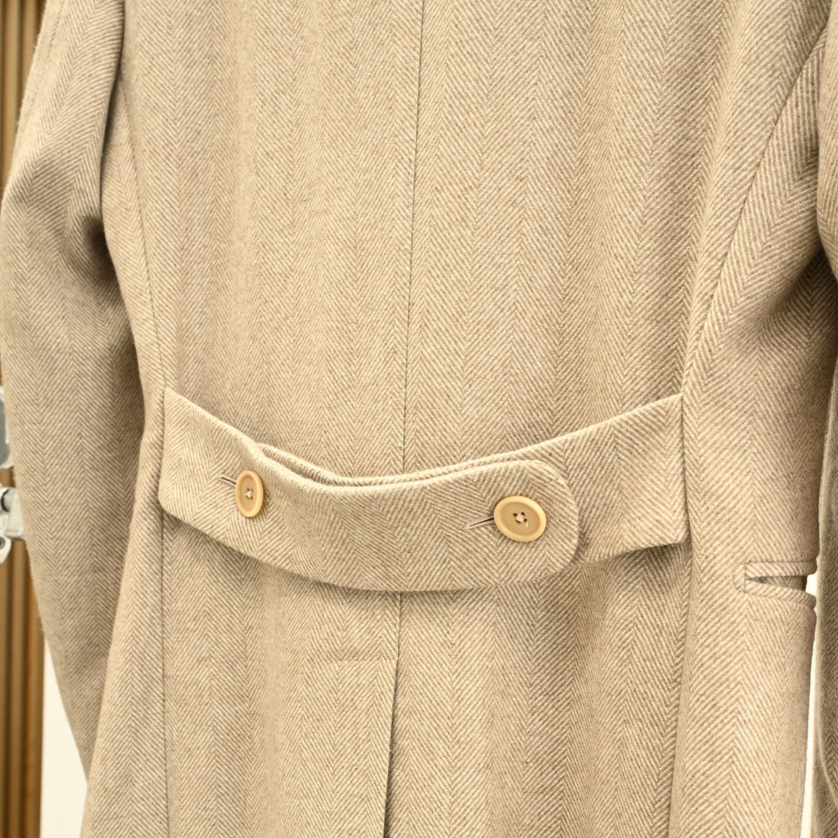 Beige Double Breasted Cashmere Coat (EU 44)