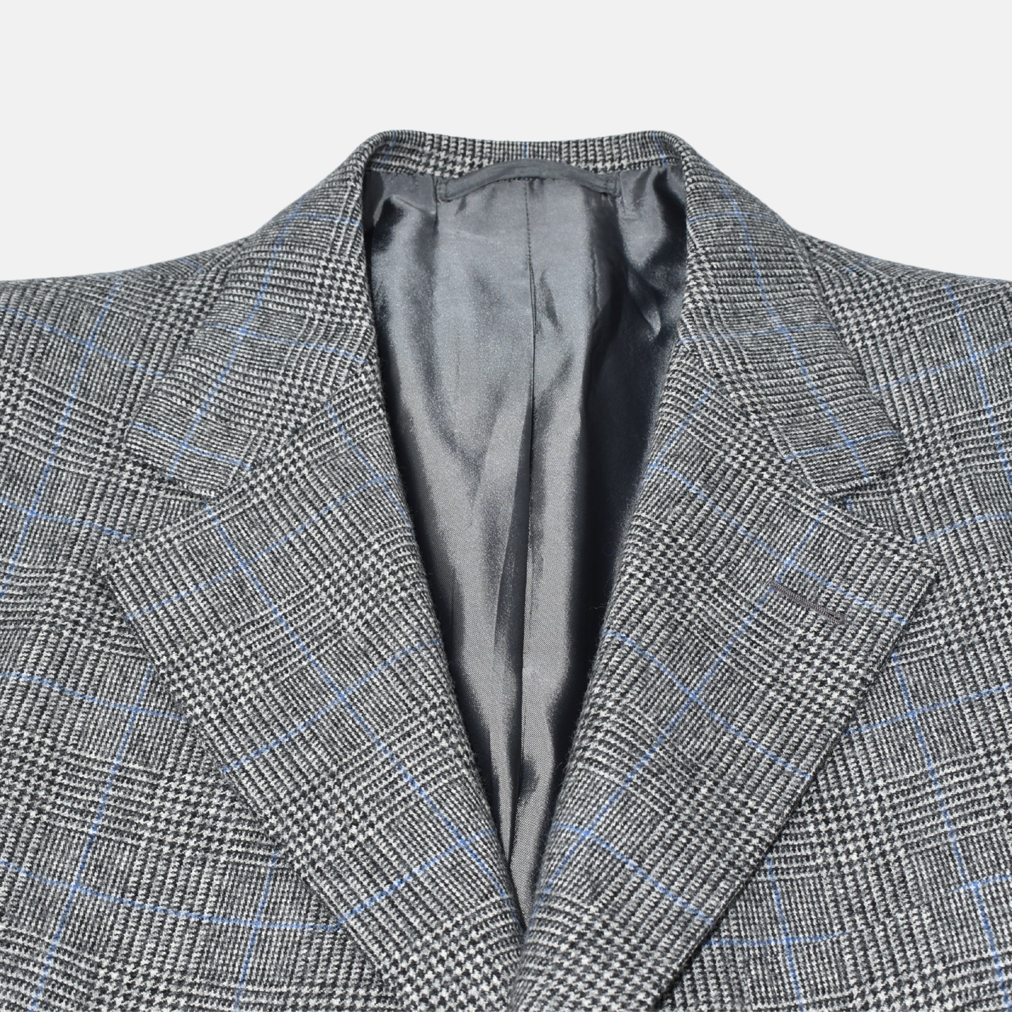 Multicoloured Checkered 3 Pcs. Suit made of Wool (EU 52L)