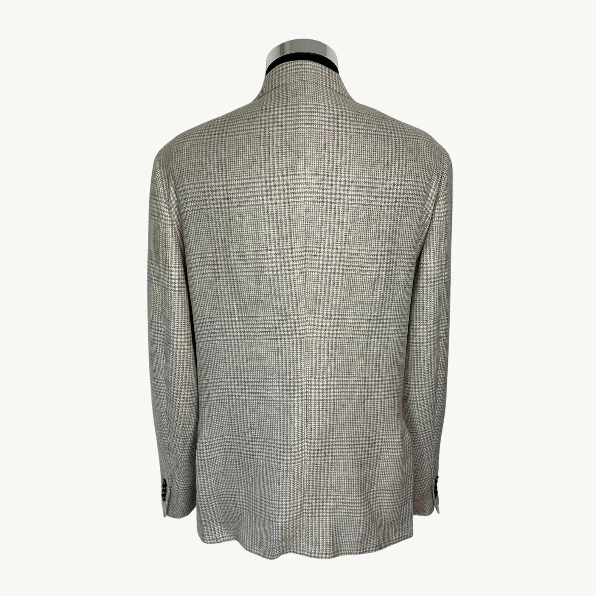 Sand Patterned Blazer made of Linen/Wool/Silk (EU 56)